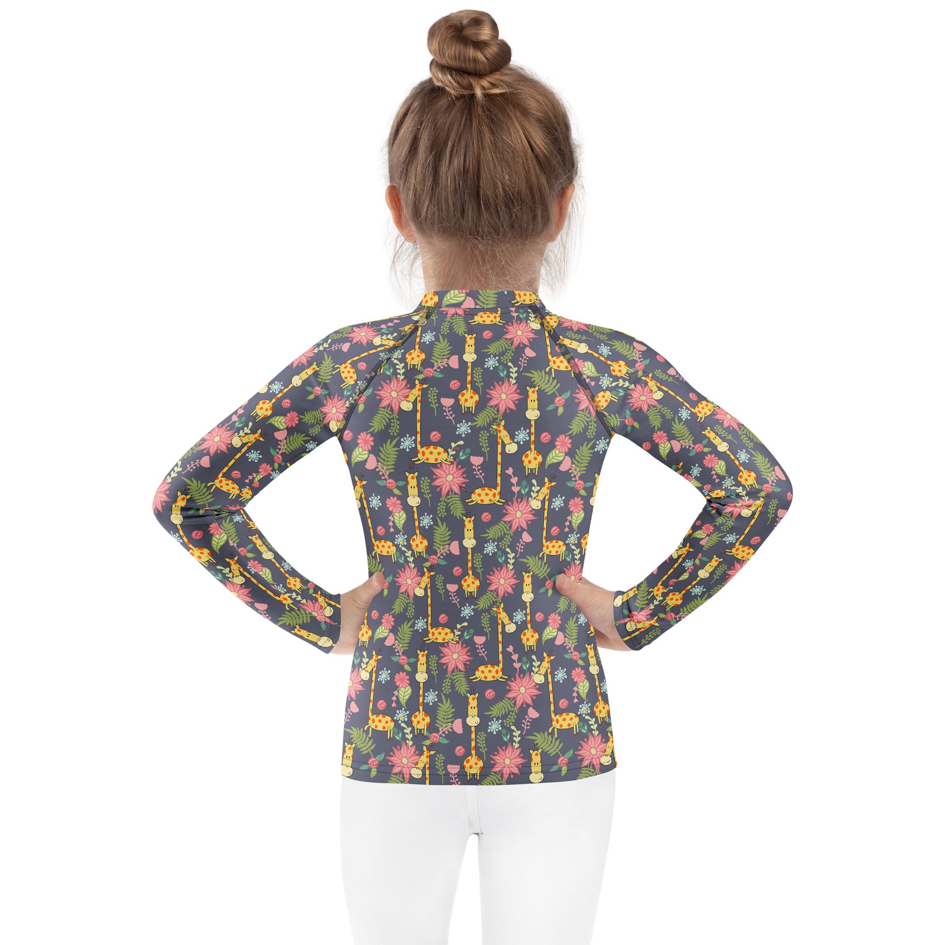 Tropical Giraffe Adventure Kids Rash Guard product image (2)
