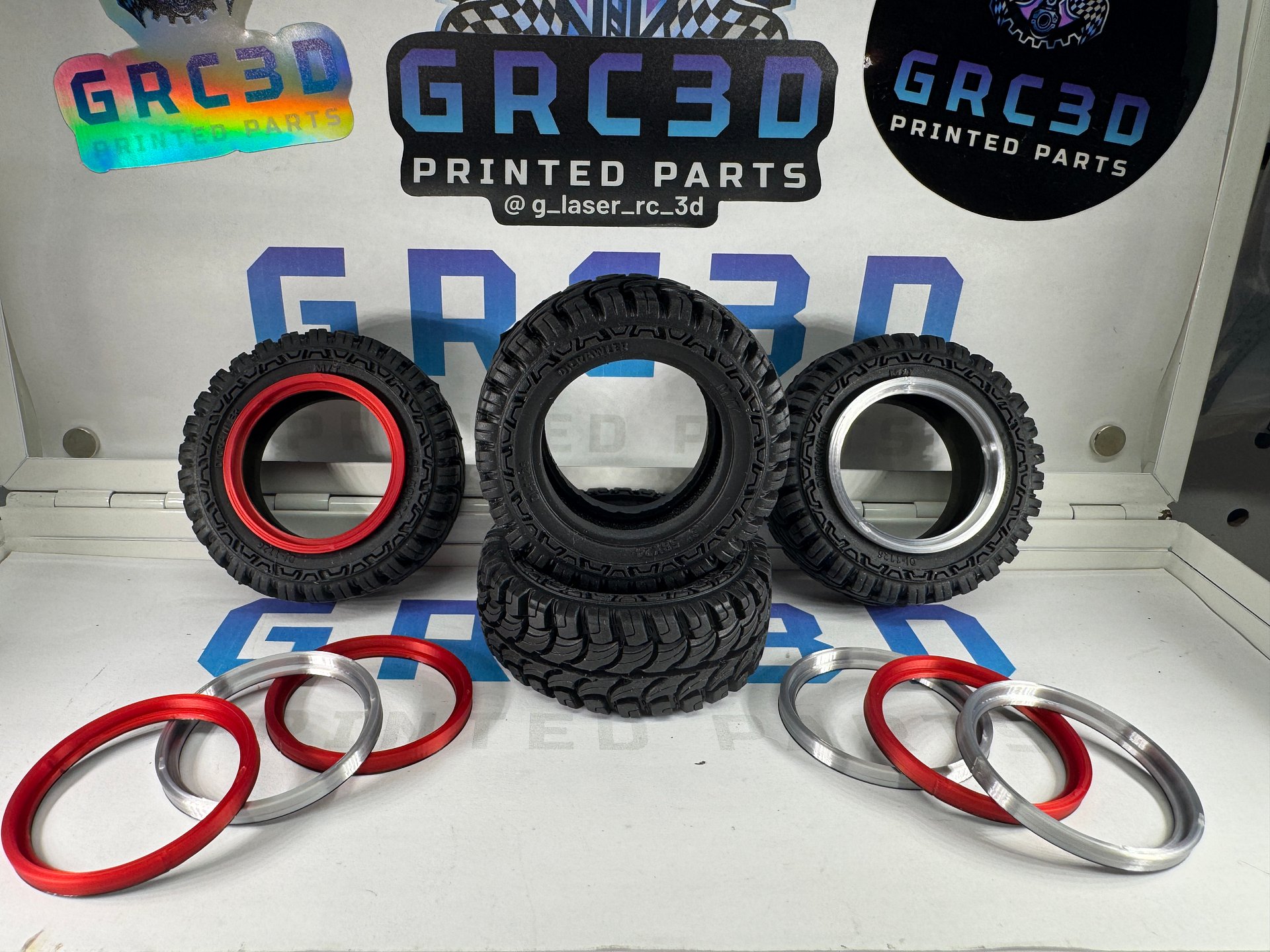 GRC3D 1.3" to 1.4" (DJCRAWLER M/T (DJ-1126) "Add-A-Ring" (Qty:8) Adapter Rings. product image (1)