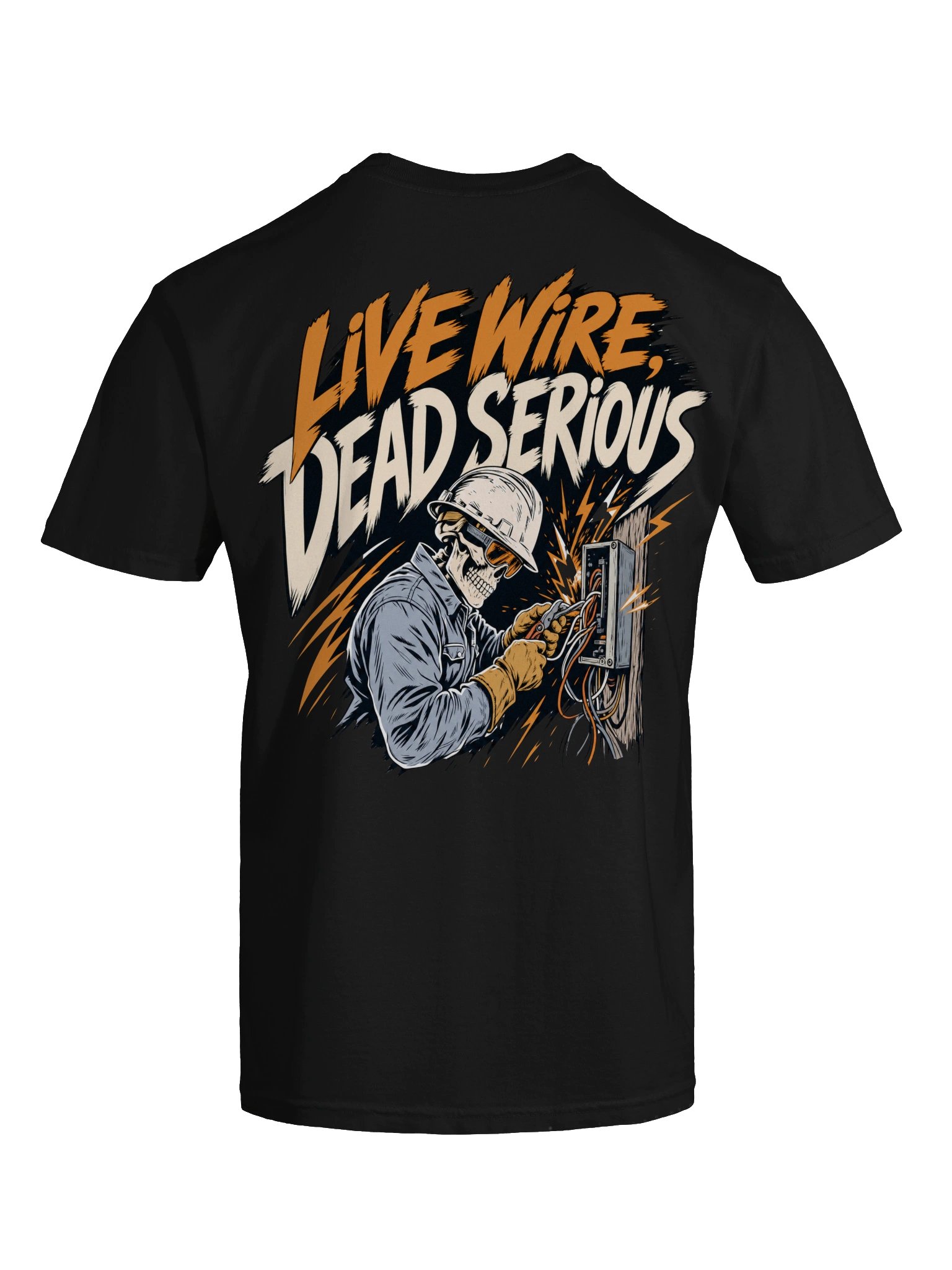 Live Wire, Dead Serious – Electrician Tee product image (70)