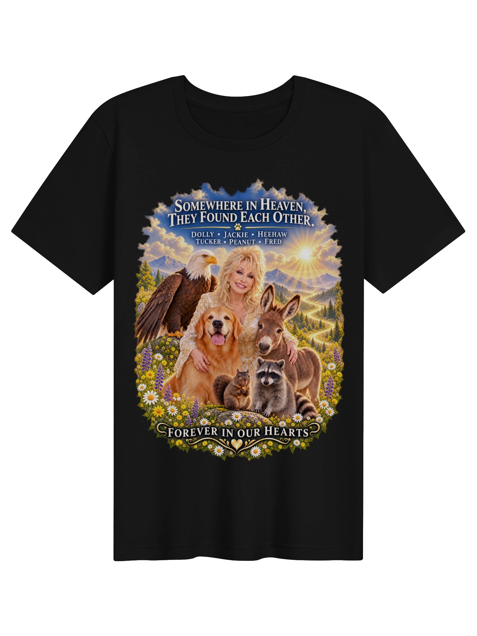 Somewhere in Heaven, They Found Each Other (With Dolly) — Memorial T-Shirt product image (1)
