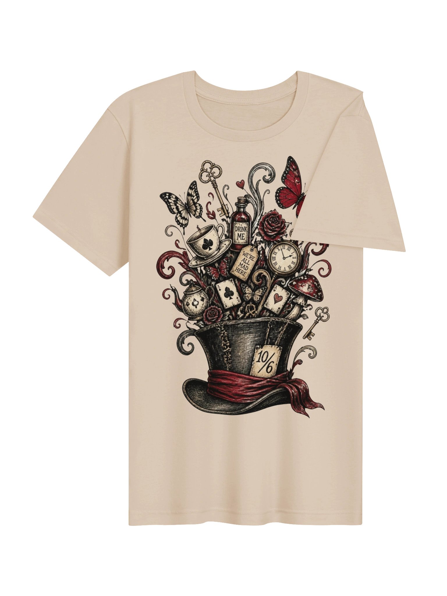 Wonderland Mad Hatter Shirt Vintage Collage Tee, Dark Alice Shirt product image (89)