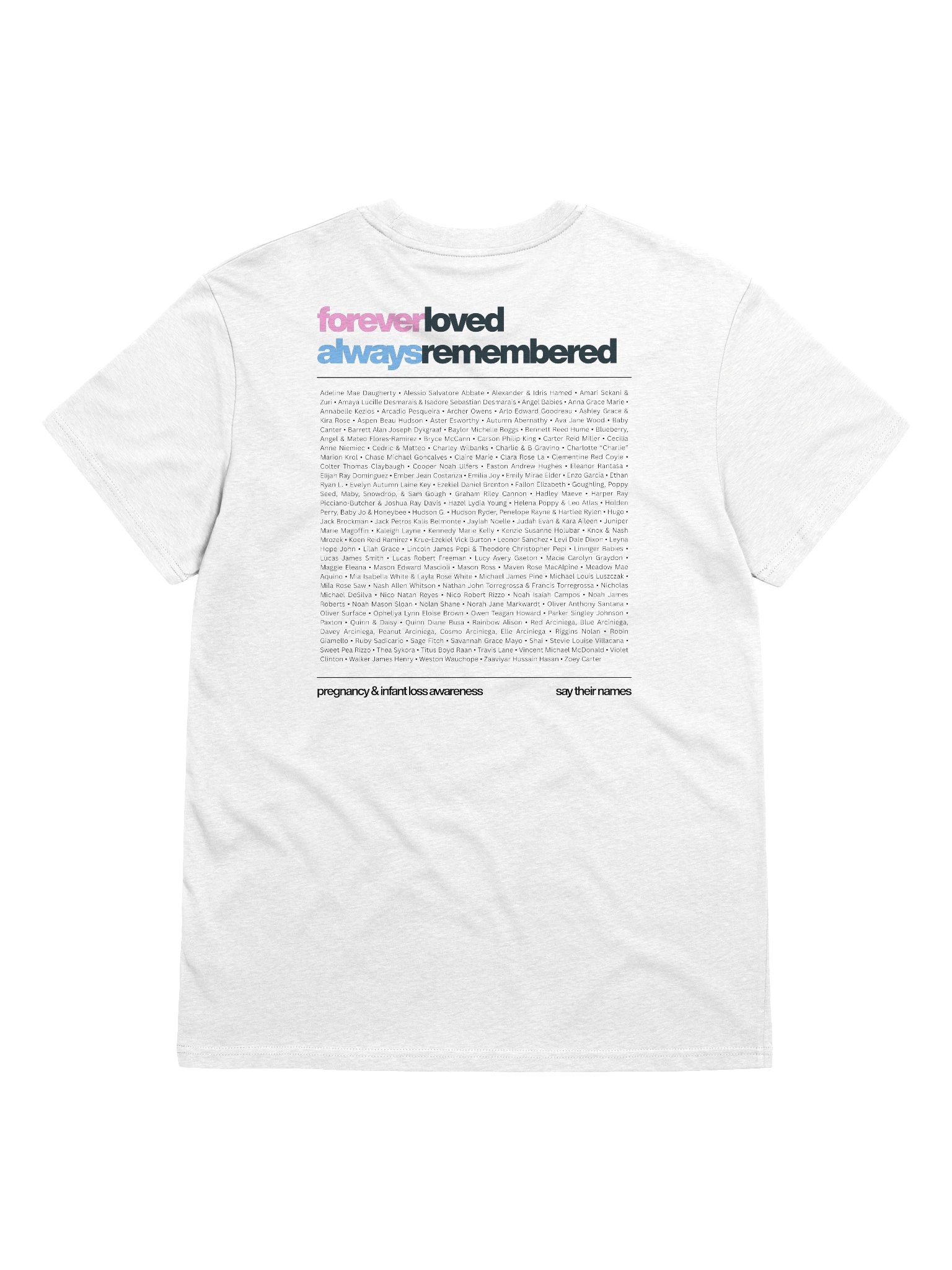 '1 in 4' Floral 2026 Memorial Shirt (organic cotton, light) product image (2)