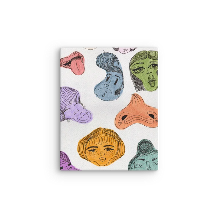 Faces - Handmade Piece Sleek Slim Canvas Art product image (1)