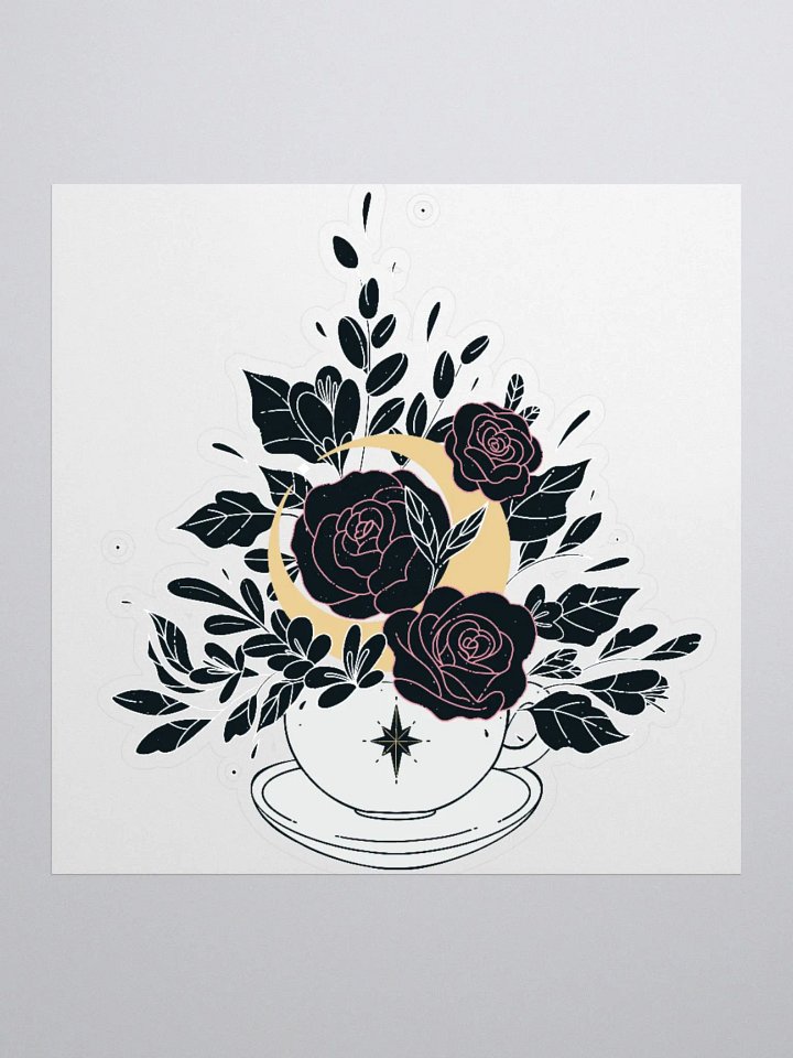 JeffBrutlag Florals and Moon Logo Sticker product image (1)