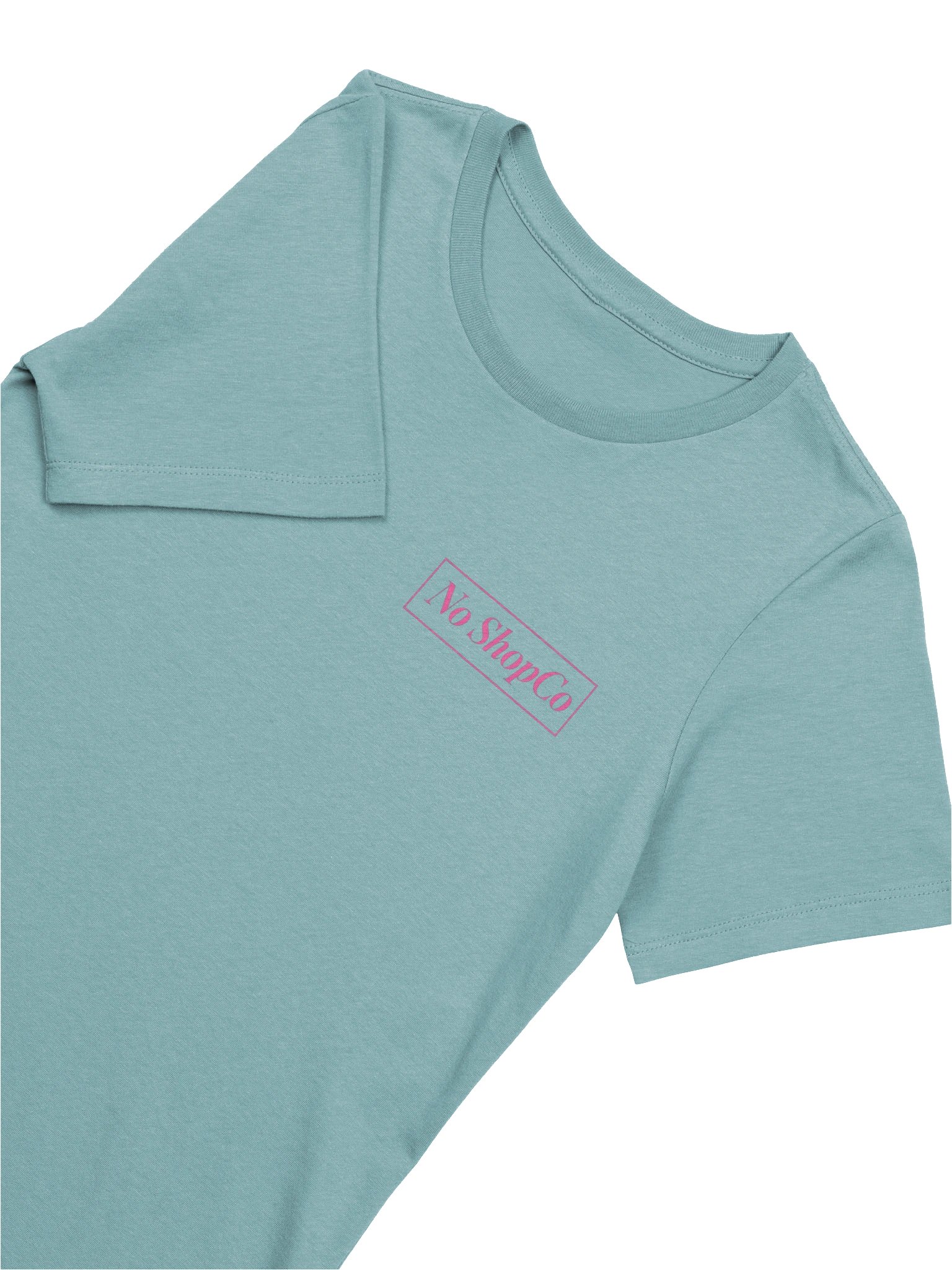 No ShopCo Women's Heather Blue Lagoon Tee - Pink Artwork product image (5)