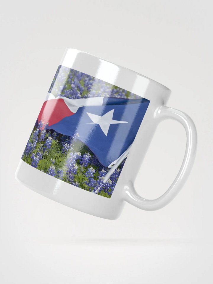 Lone Star Bloom – Texas Flag & Bluebonnets Mug product image (5)