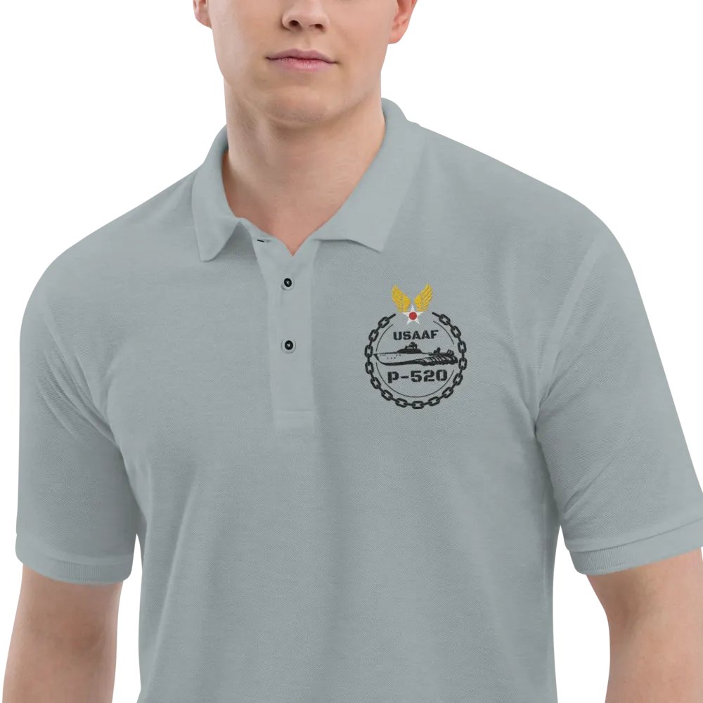 Polo Shirt with Black USAAF P-520 Embroidered Logo product image (20)