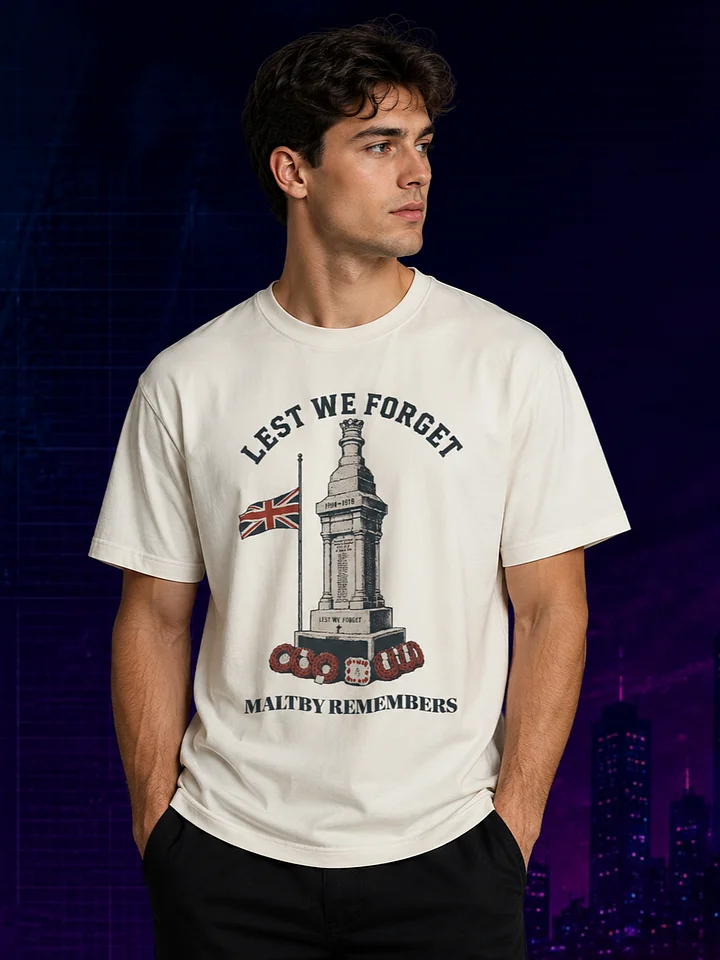 Maltby Remembers – Lest We Forget Remembrance Tribute T-Shirt product image (2)