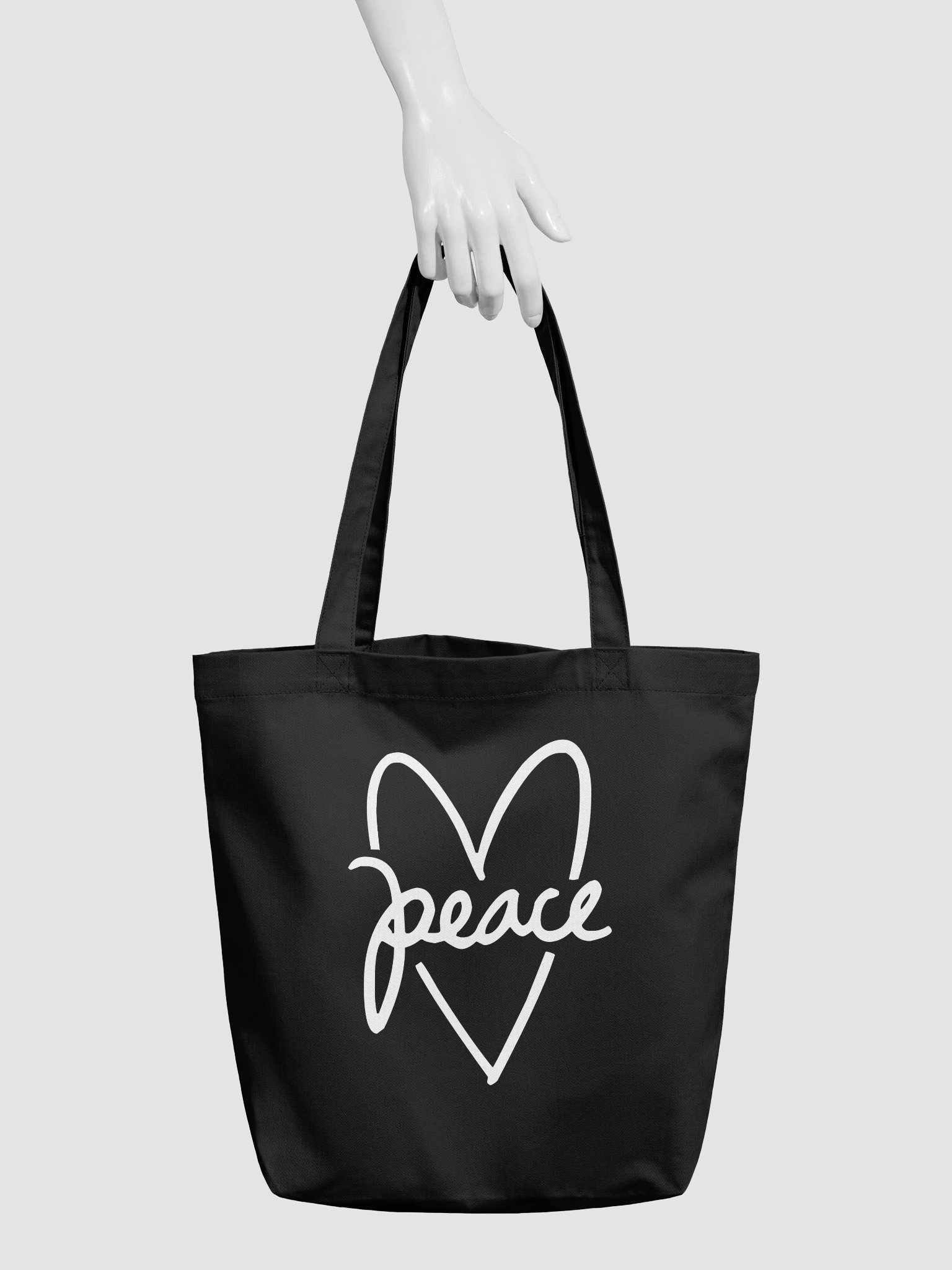 Peace Heart Tote Bag product image (3)