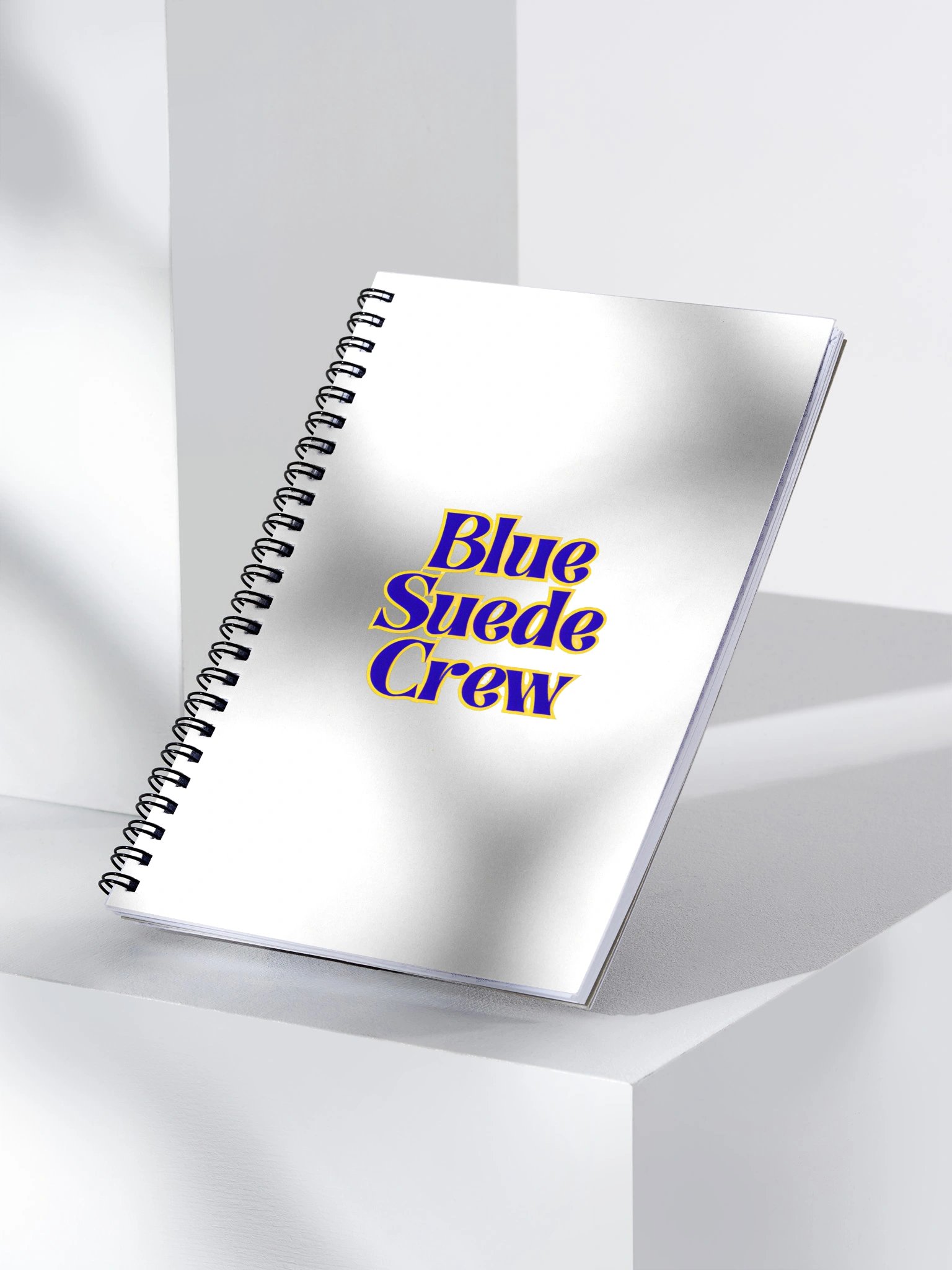 Blue Suede Crew Spiral Notebook — Retro Typography product image (3)