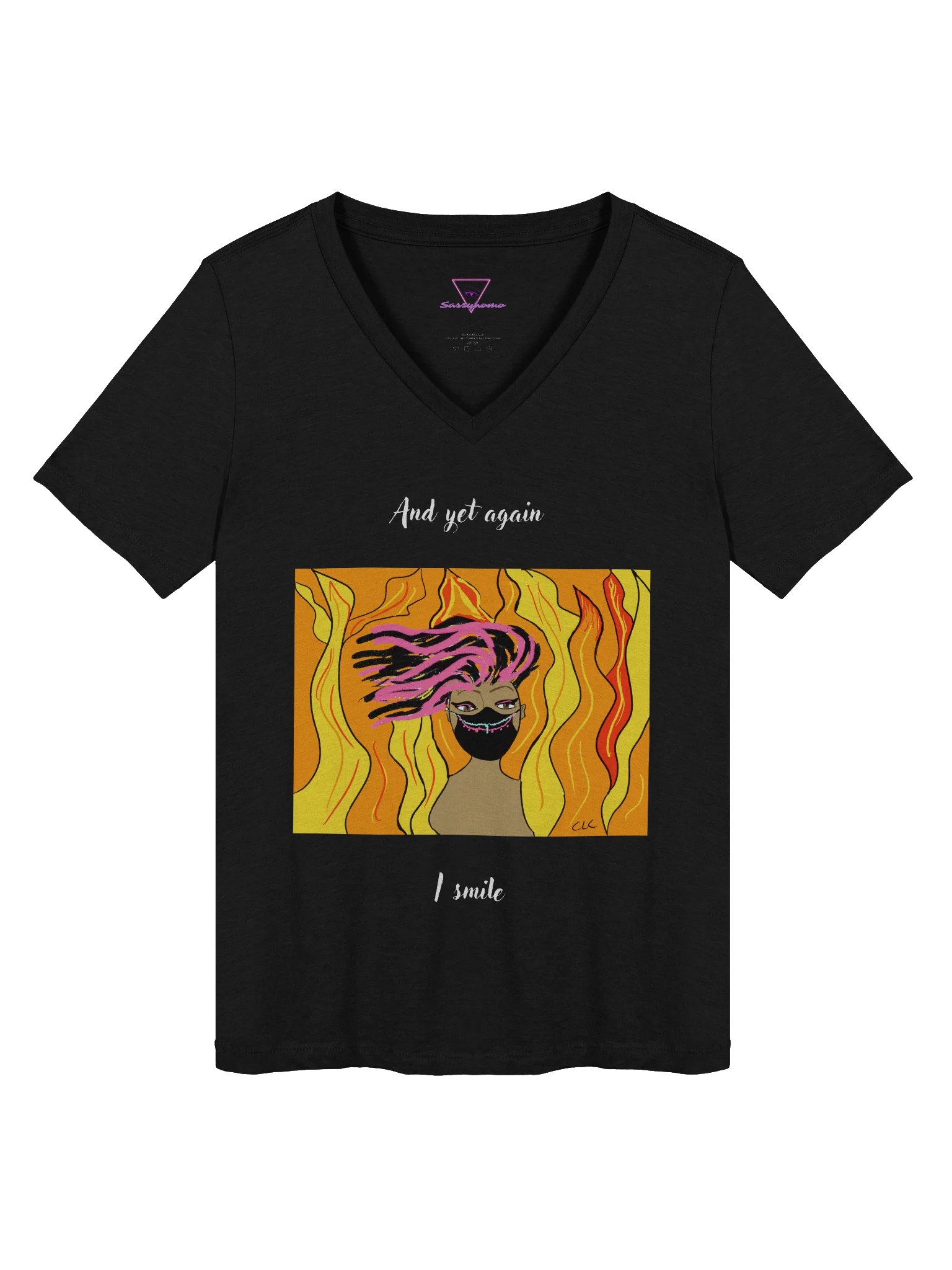 And Yet Again I Smile V-neck tee product image (2)