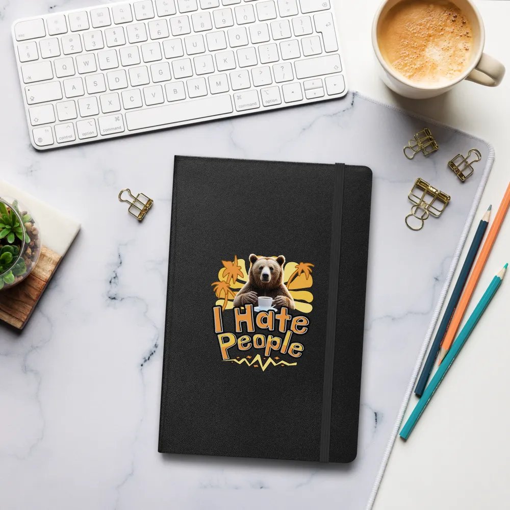 I Hate People Bear Sassy Hardcover Notebook product image (7)