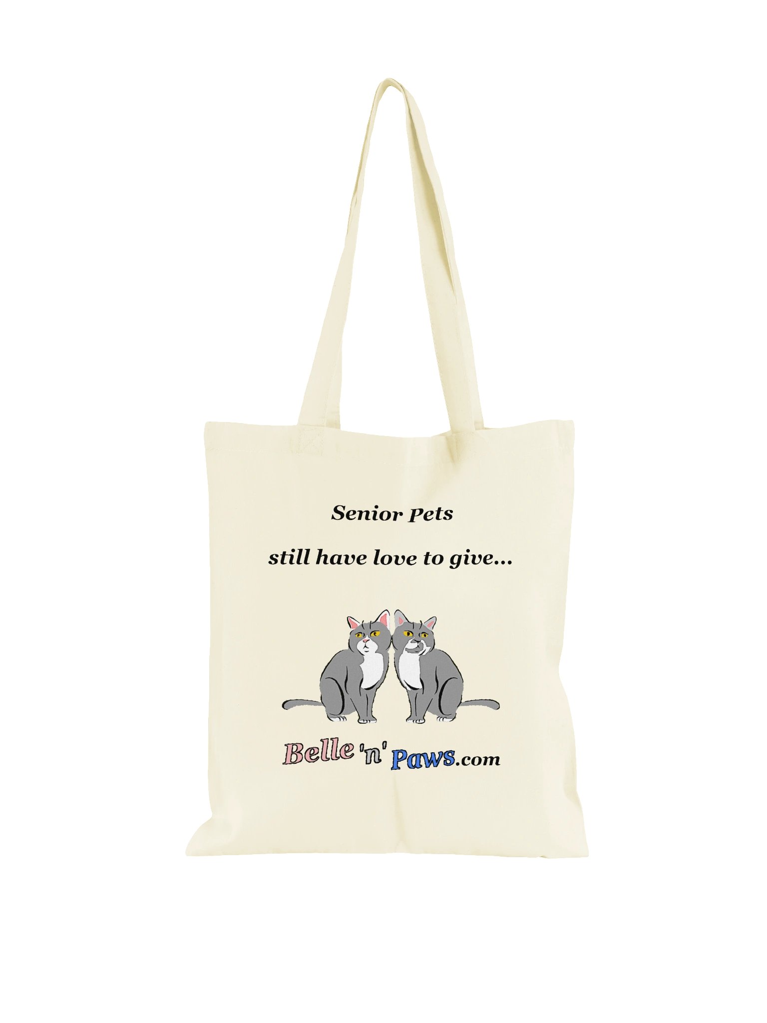Belle 'n' Paws Natural Cotton Tote Bag product image (1)