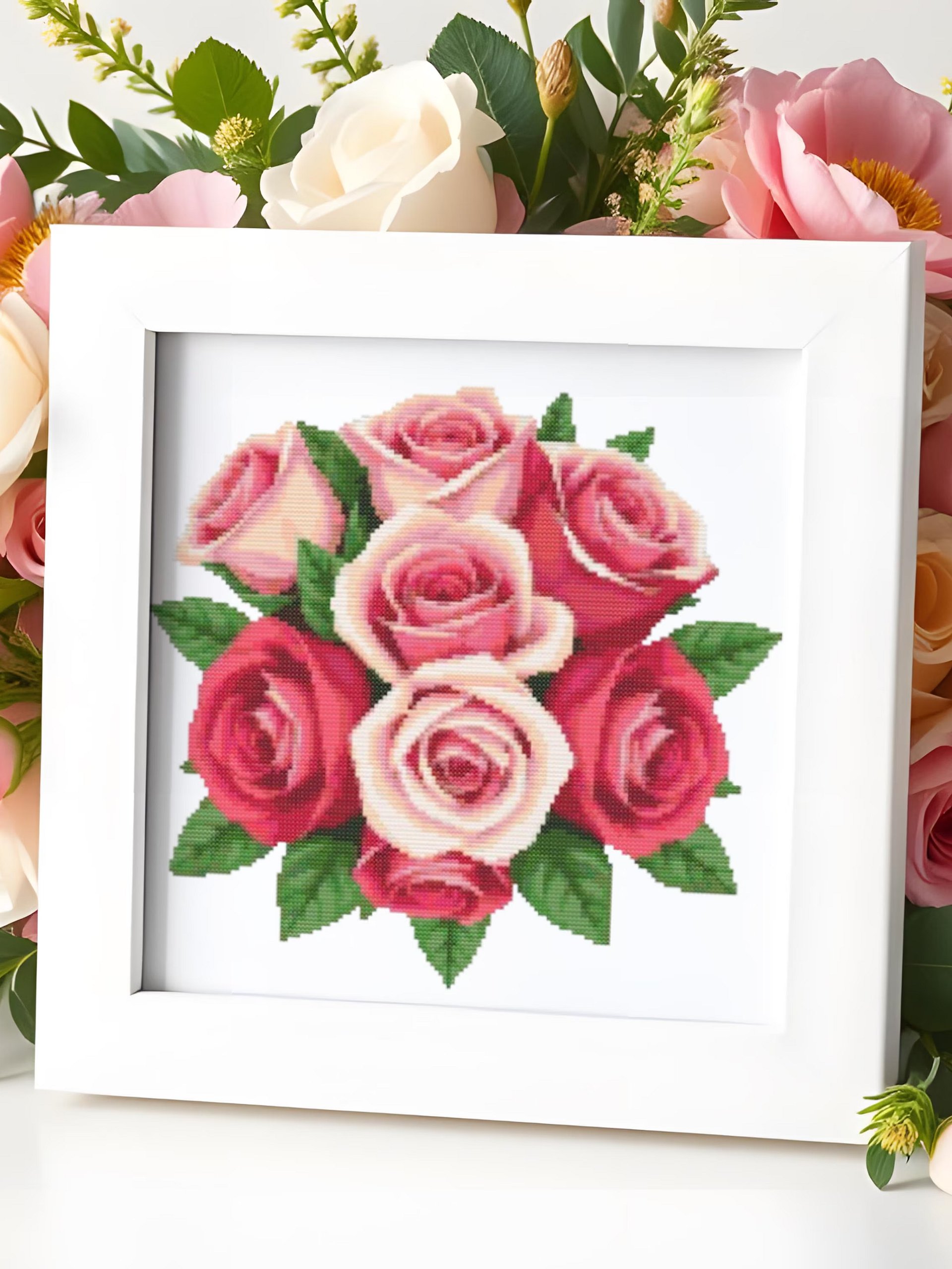 Rose Bouquet Cross Stitch Pattern product image (6)