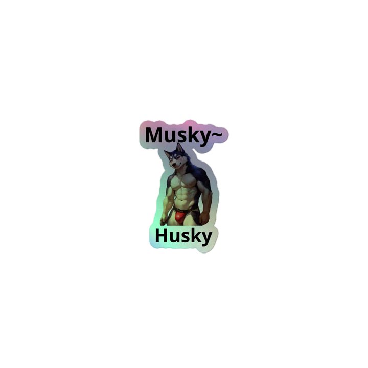 Musky Husky Holographic Sticker Sheet product image (1)