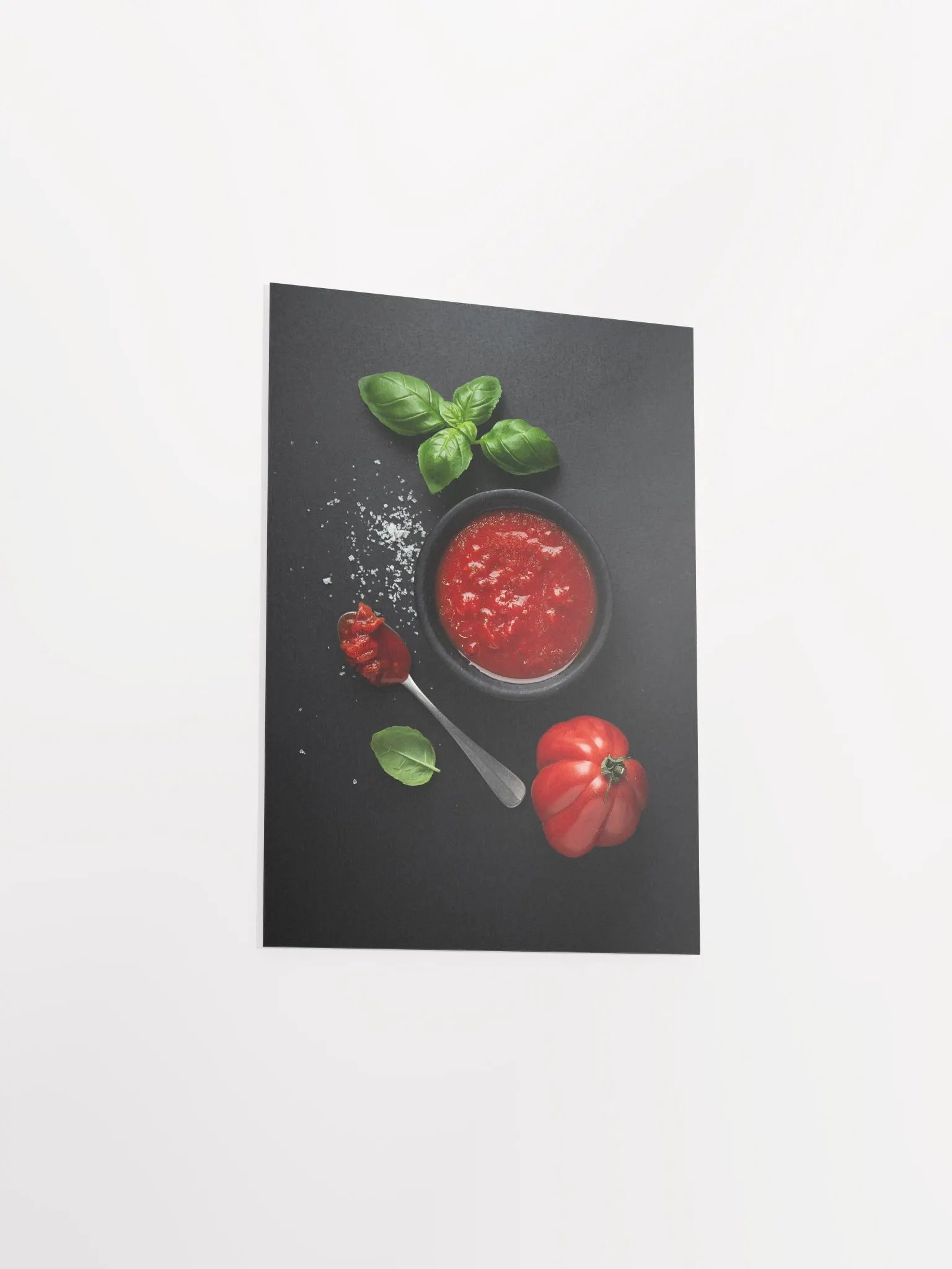 Tomato sauce & basil (Italian, Spanish cuisine,food) — Food kitchen poster/blackboard, kitchen wall art, aesthetic poster, minimalist poster product image (8)