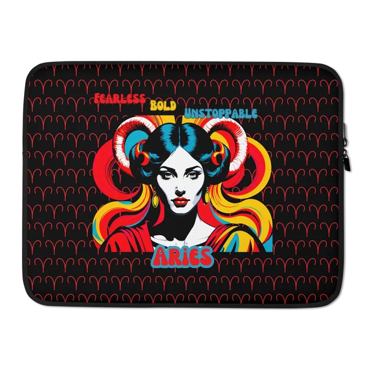 Aries 2025, Fearless, Bold, Unstoppable, Laptop Sleeve product image (2)
