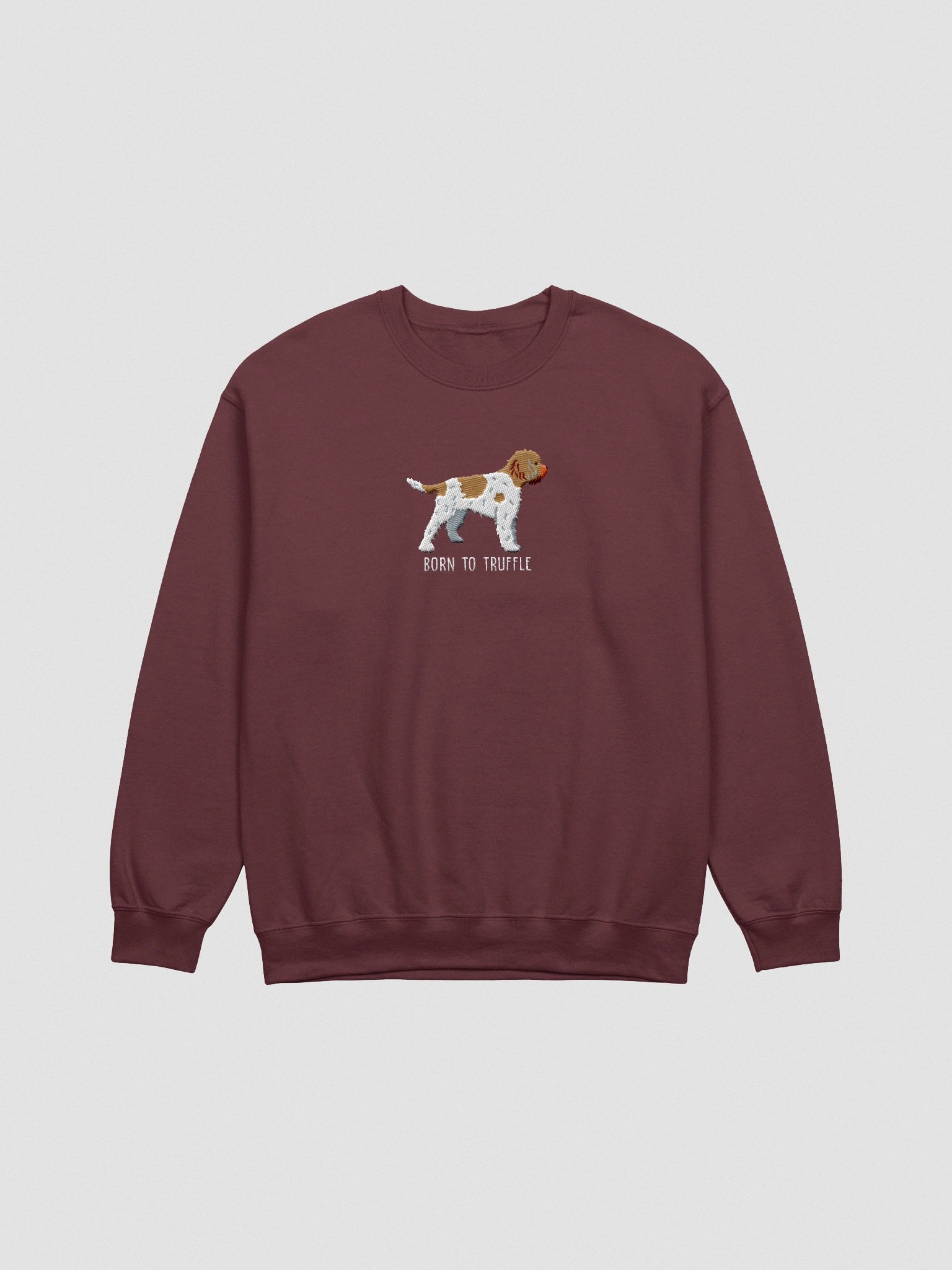 Born to Truffle Sweatshirt (Embroidered) of a Lagotto Romagnolo(Brown & White) product image (4)