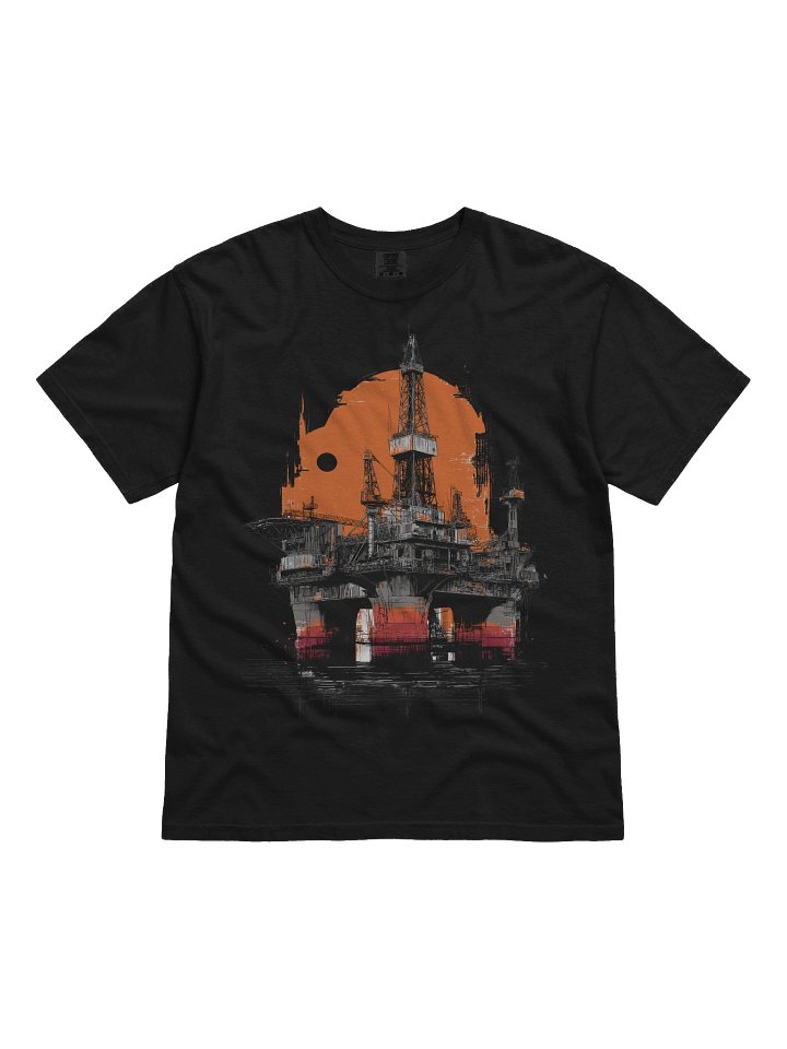 "Industrial Sunset – Oil Rig Tee product image (1)