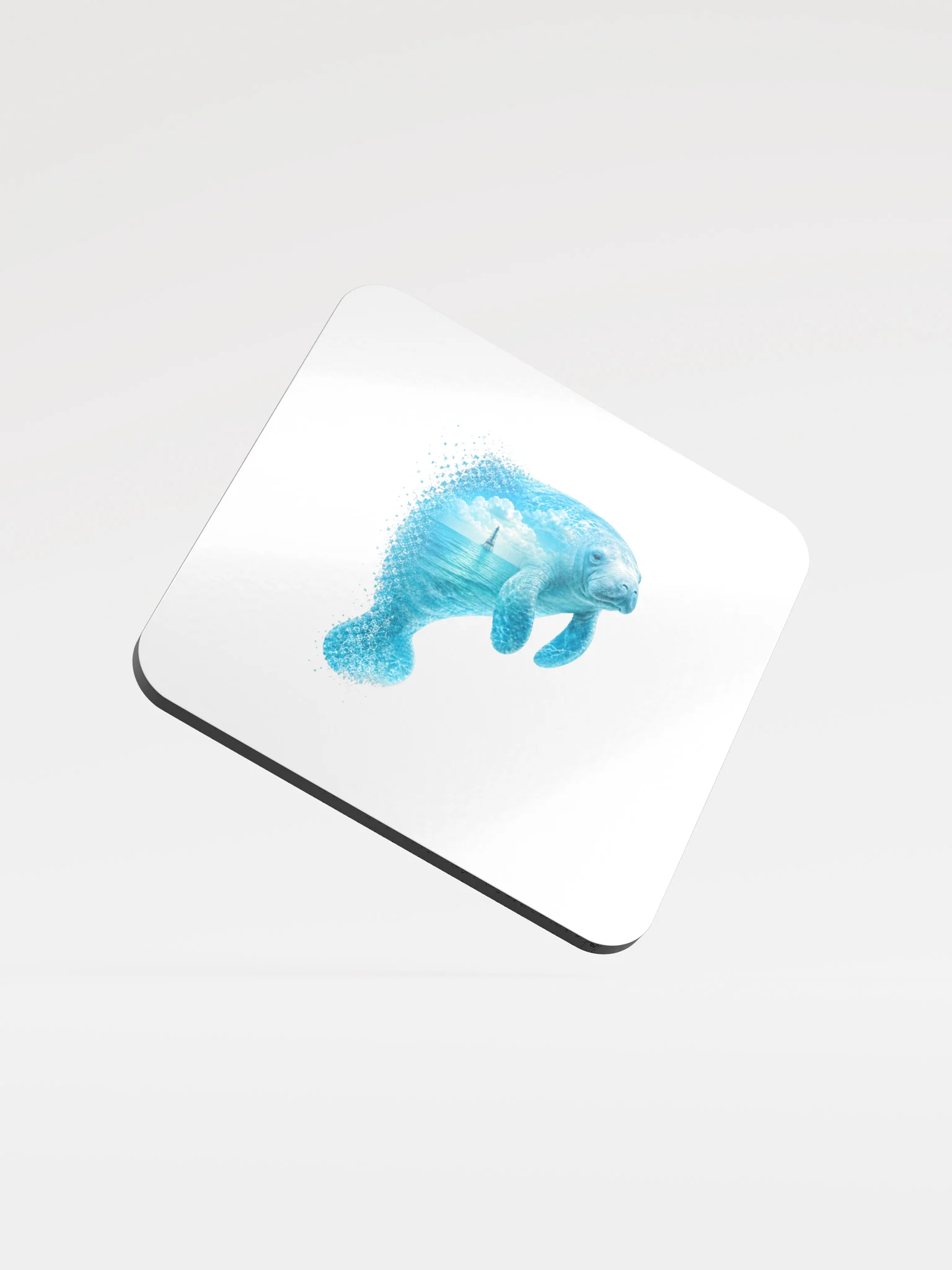 Manatee Cork Coaster - Keys Collection: Lighthouse Edition product image (1)