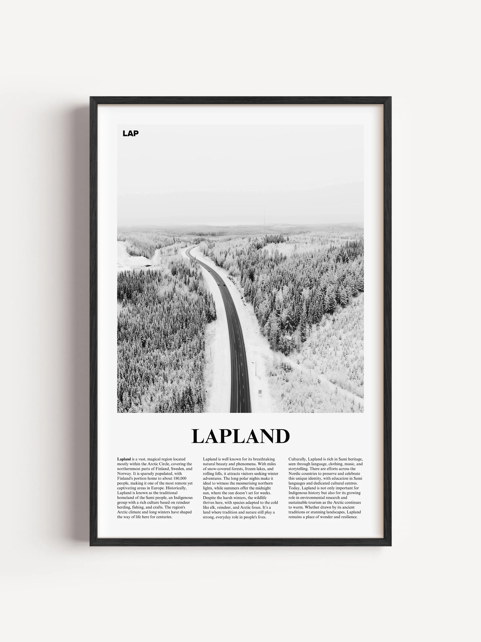 Lapland 01 Newspaper Poster | Framed product image (1)