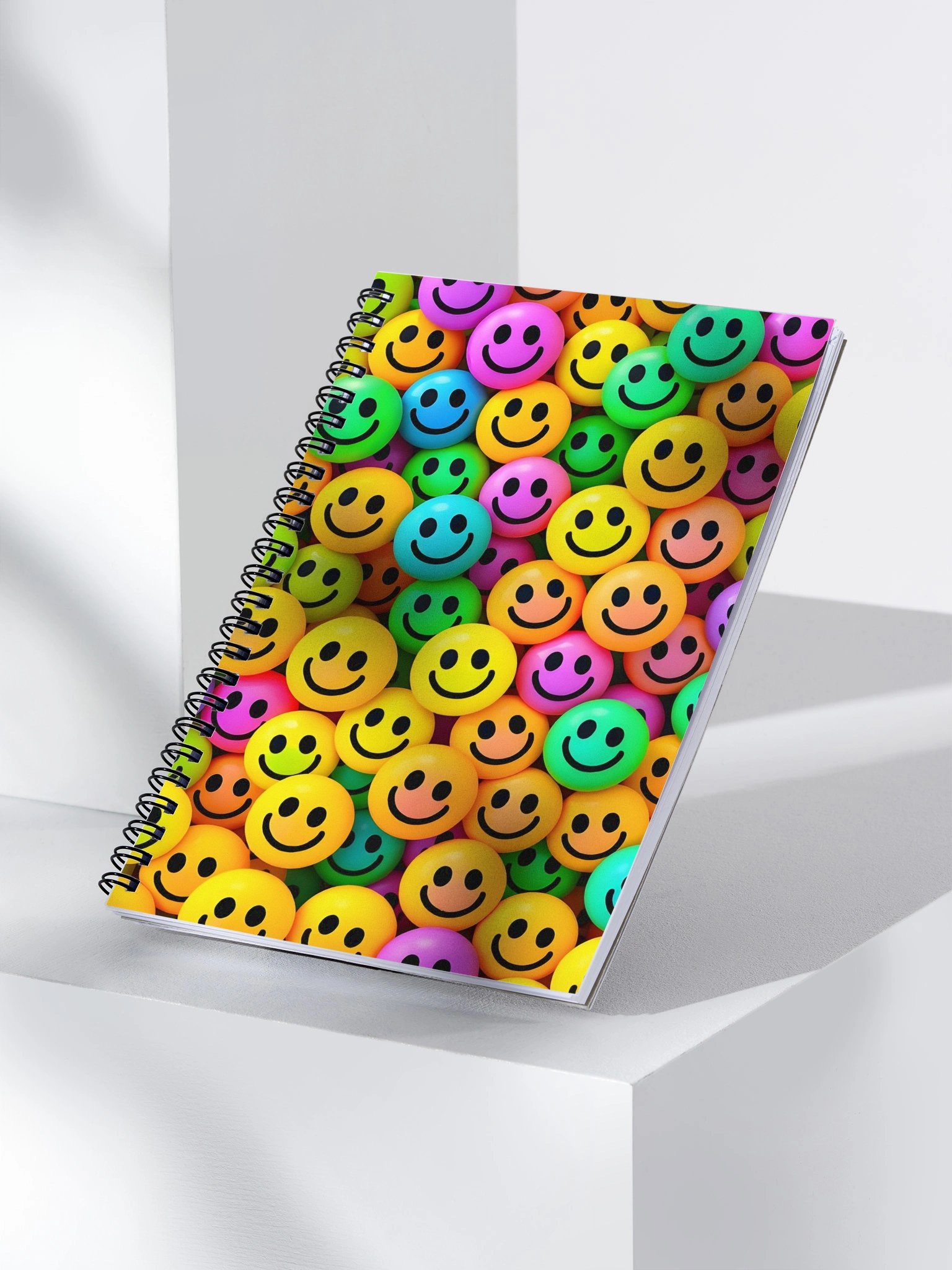 Cheerful Smiley Faces Spiral Notebook product image (3)