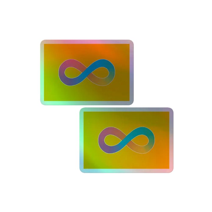 Autism Pride Flag holographic stickers product image (2)
