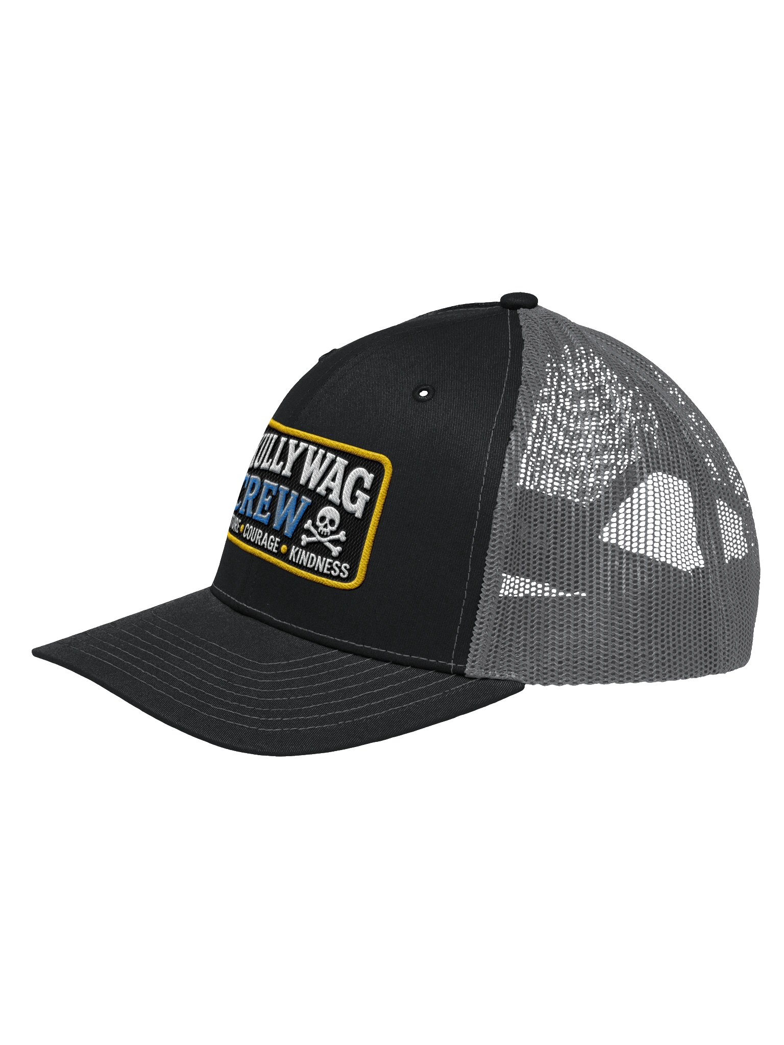 Captain Skully Patch Crew Trucker Cap product image (2)