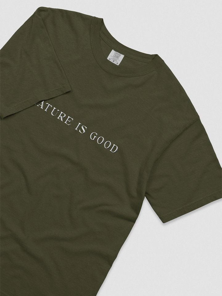 Embroidered Nature Is Good Unisex Tee product image (2)