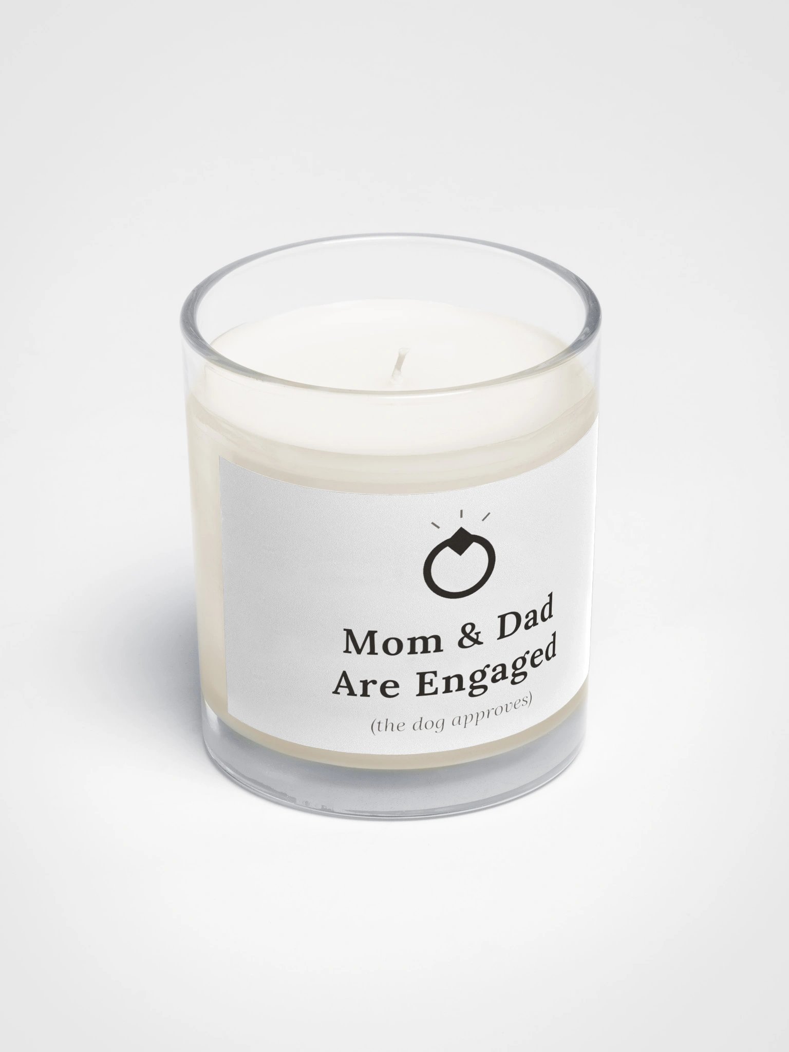 Mom & Dad Are Engaged Soy Candle | Engagement Gift for Dog Lovers product image (2)
