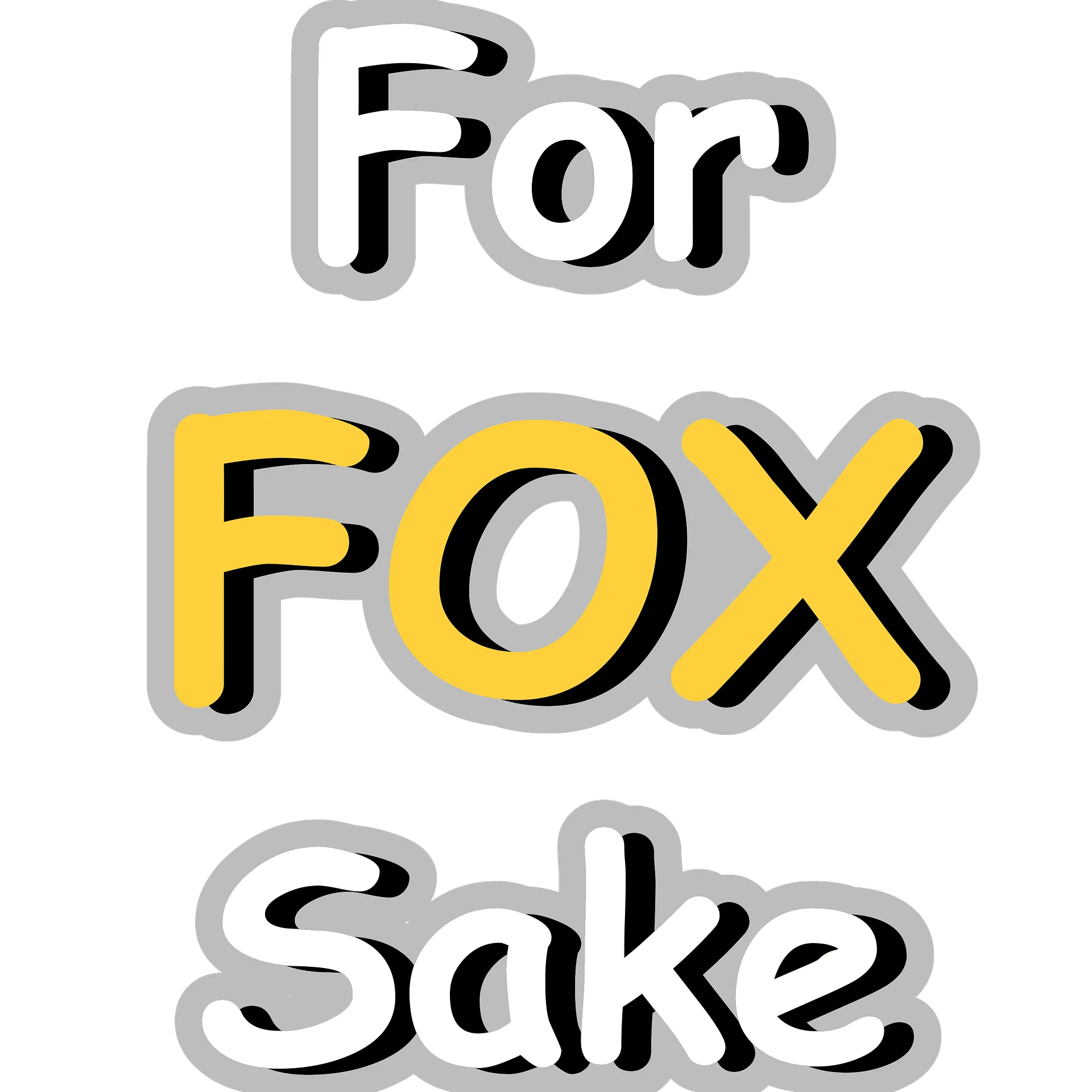 For Fox Sake Sticker product image (1)