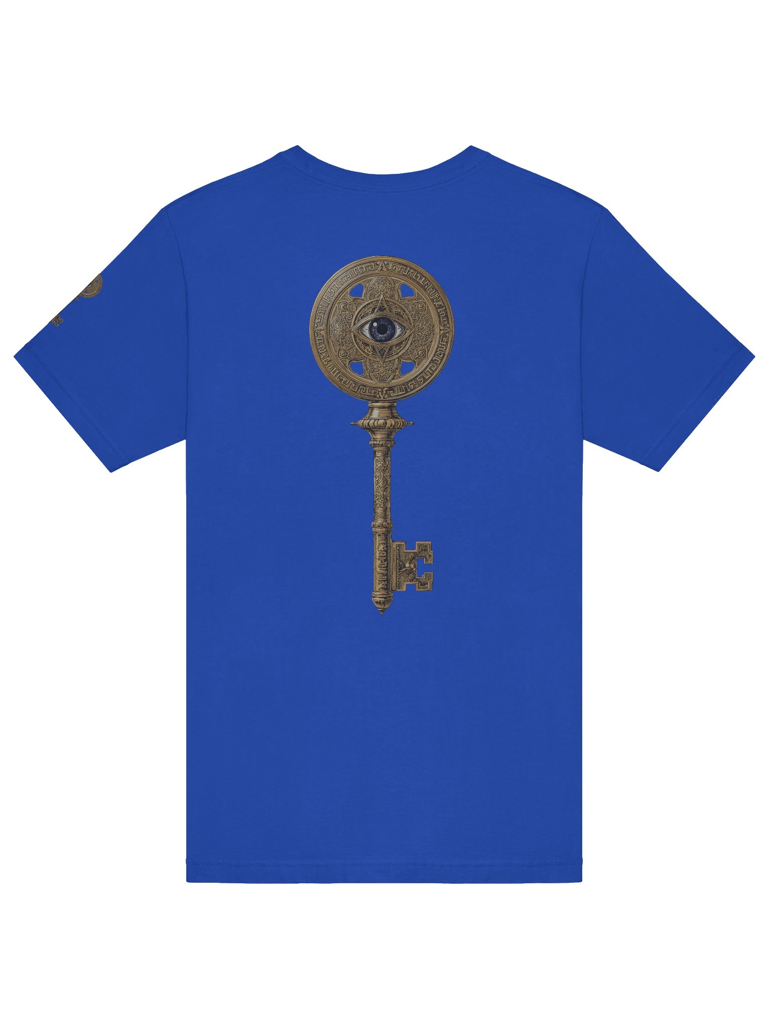 The Gatekeeper’s Key Classic T-Shirt – Back & Left Shoulder Print | True Royal | Bella+Canvas 3001 product image (6)
