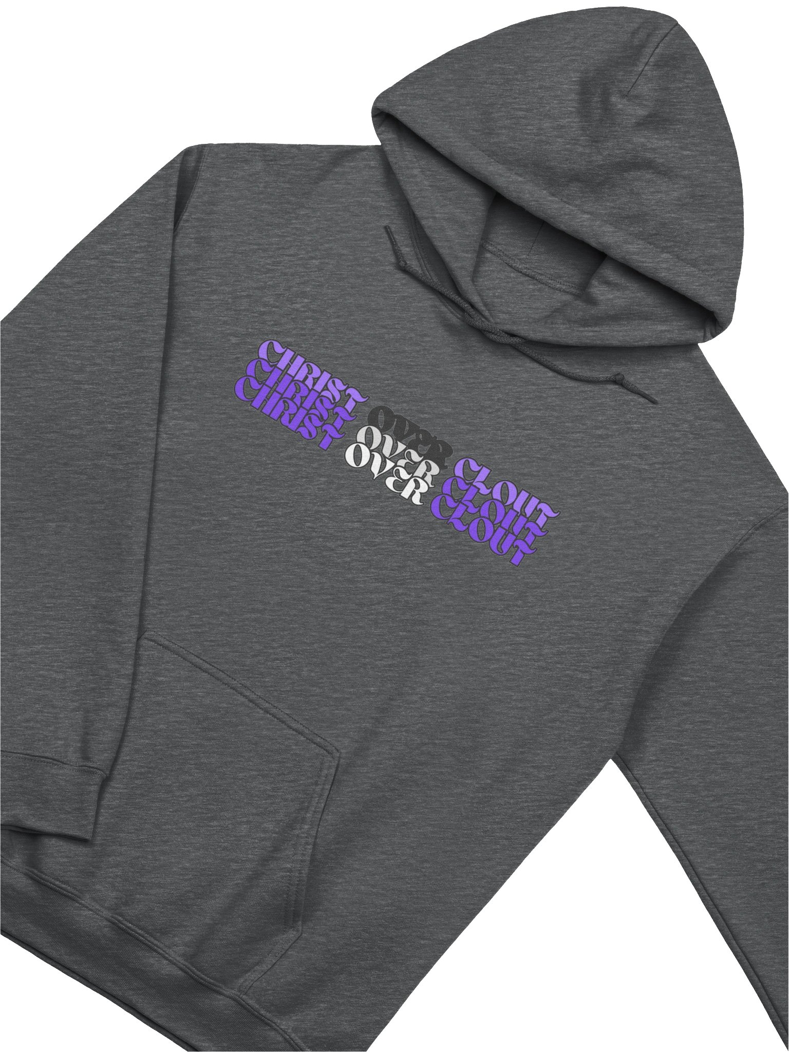 Christ Over Clout Christian Pullover Hoodie Faith Based Apparel Bold Kingdom Statement Christian Clothing product image (9)