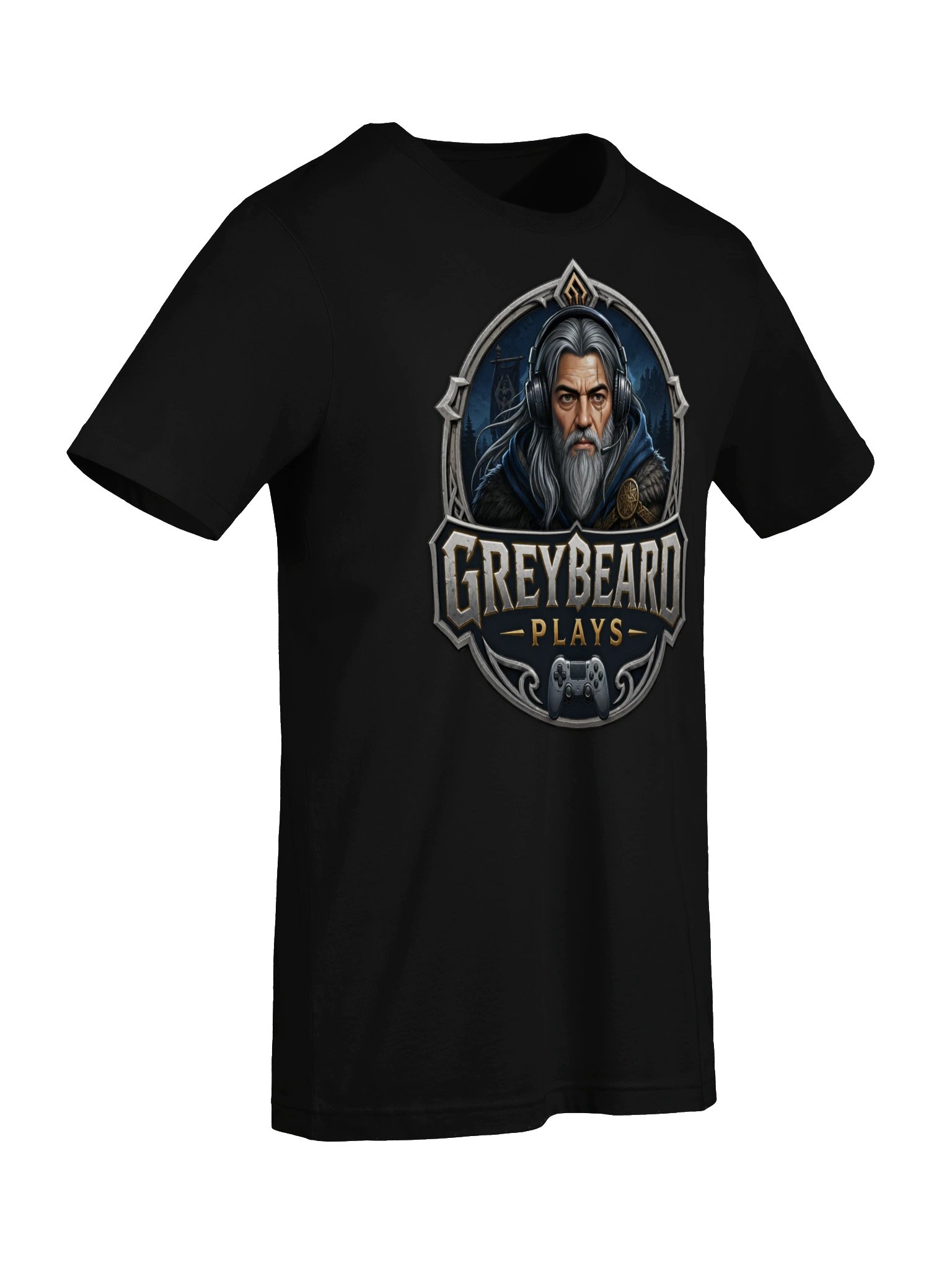 Greybeard Plays Fantasy Gaming Logo Tee product image (7)