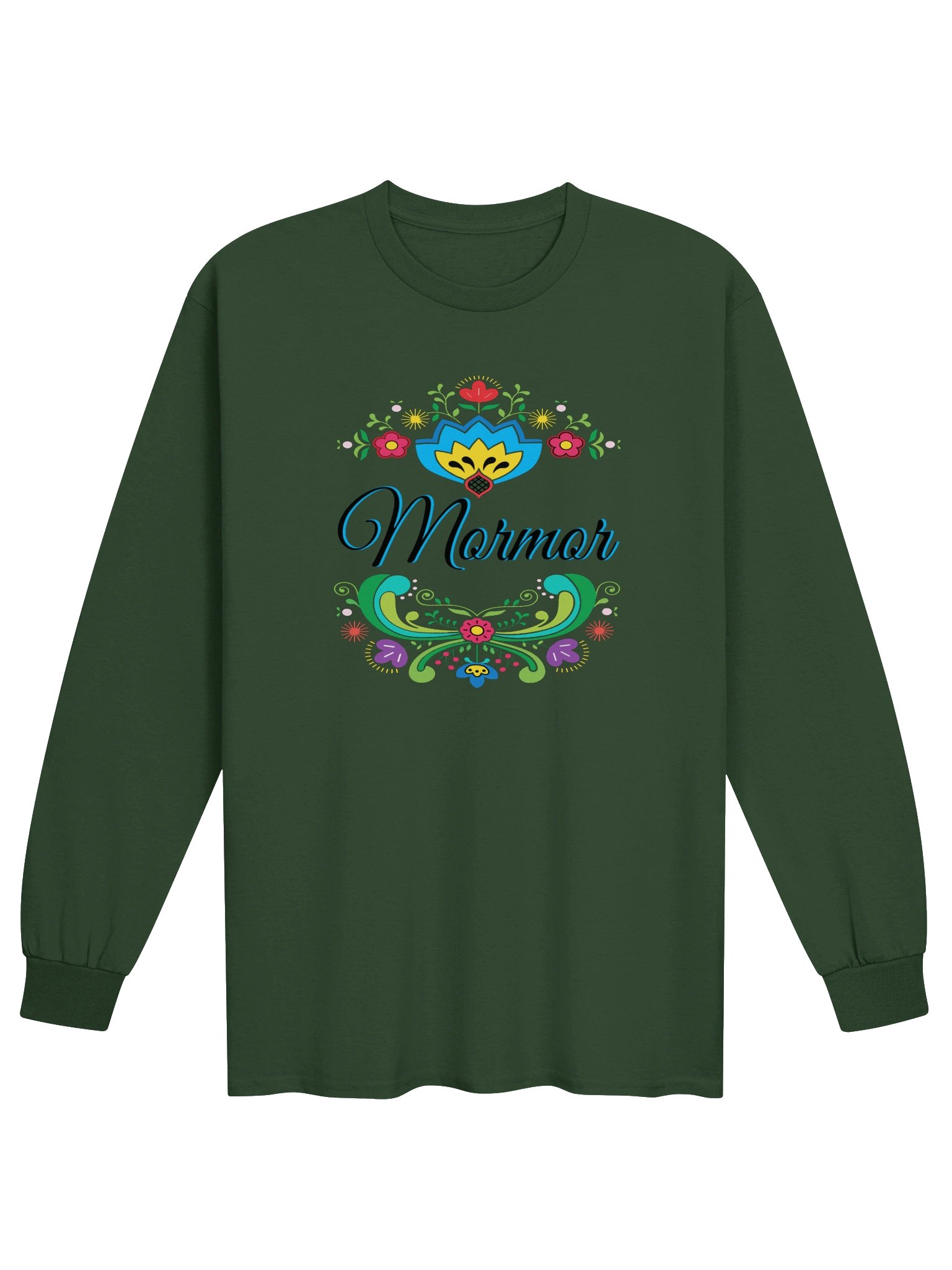 Norwegian Mormor Legacy Floral Script Long Sleeve Tee product image (6)