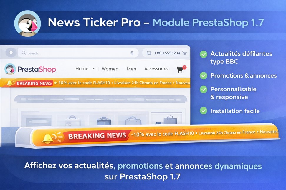 News Ticker Pro – Module PrestaShop 1.7 product image (1)