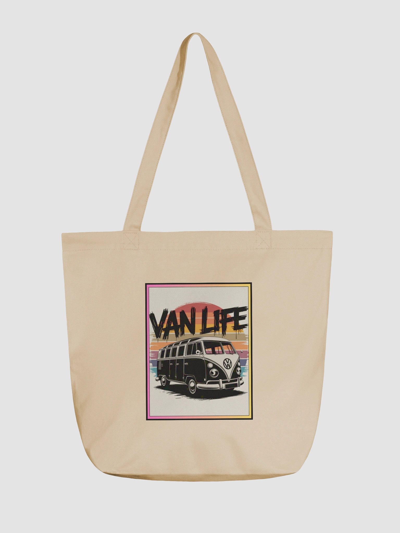 Cream "VAN LIFE" Organic Tote Bag product image (1)
