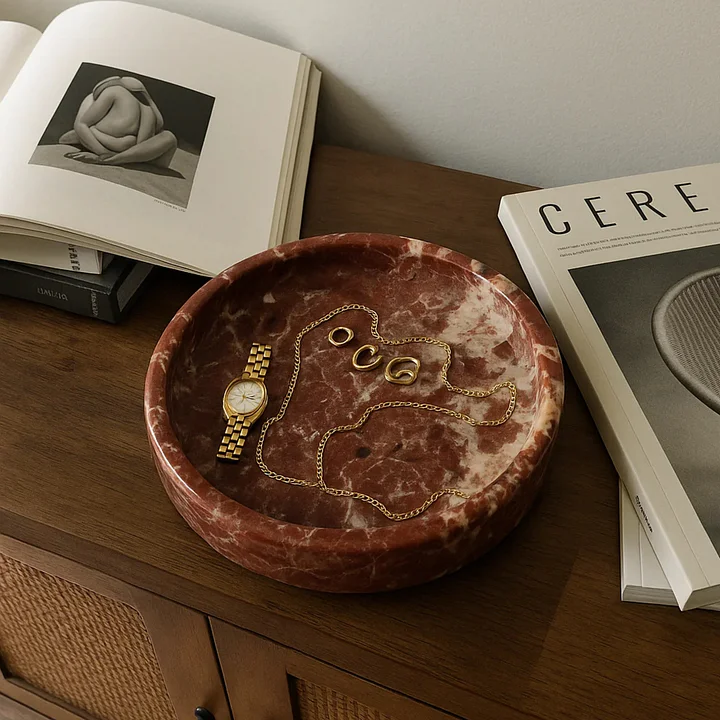 Rosso Levanto Marble Platter product image (1)