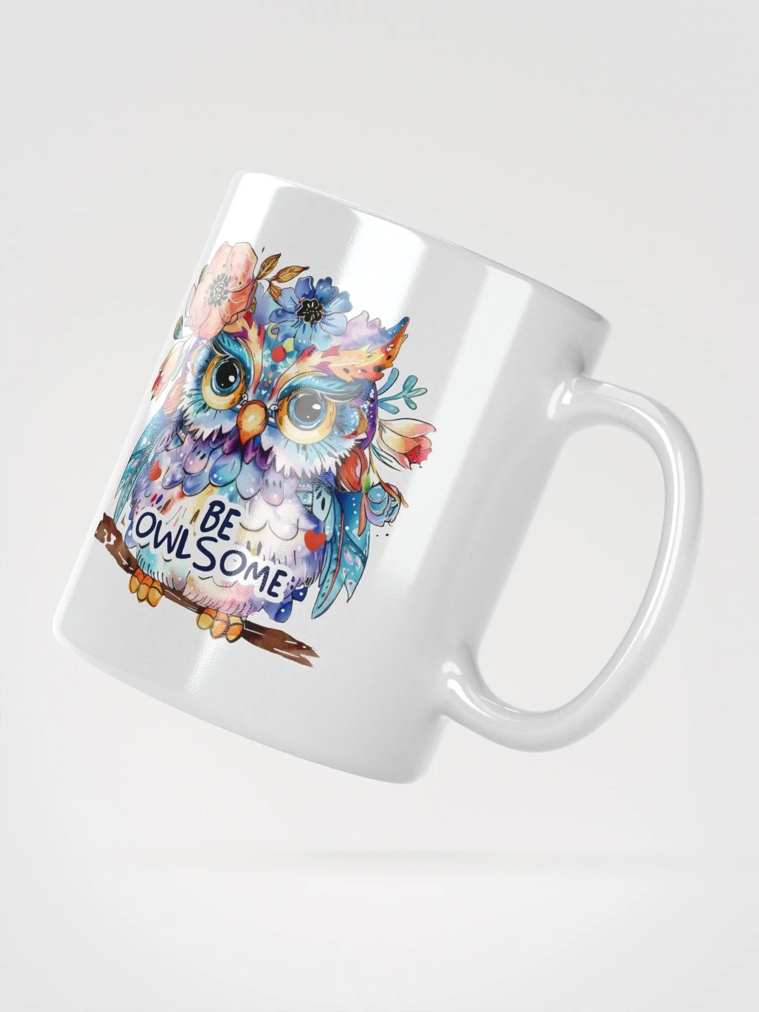Be Owlsome White Glossy Mug product image (5)