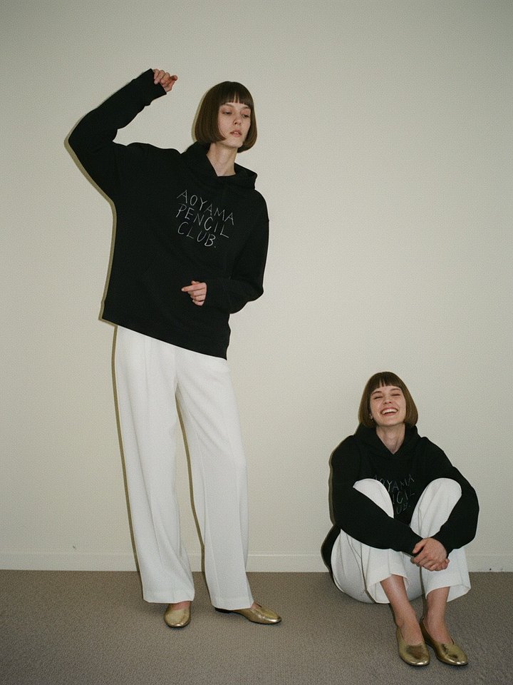 Unisex Relaxed Organic Hoodie, Signature White Calligraphy product image (1)