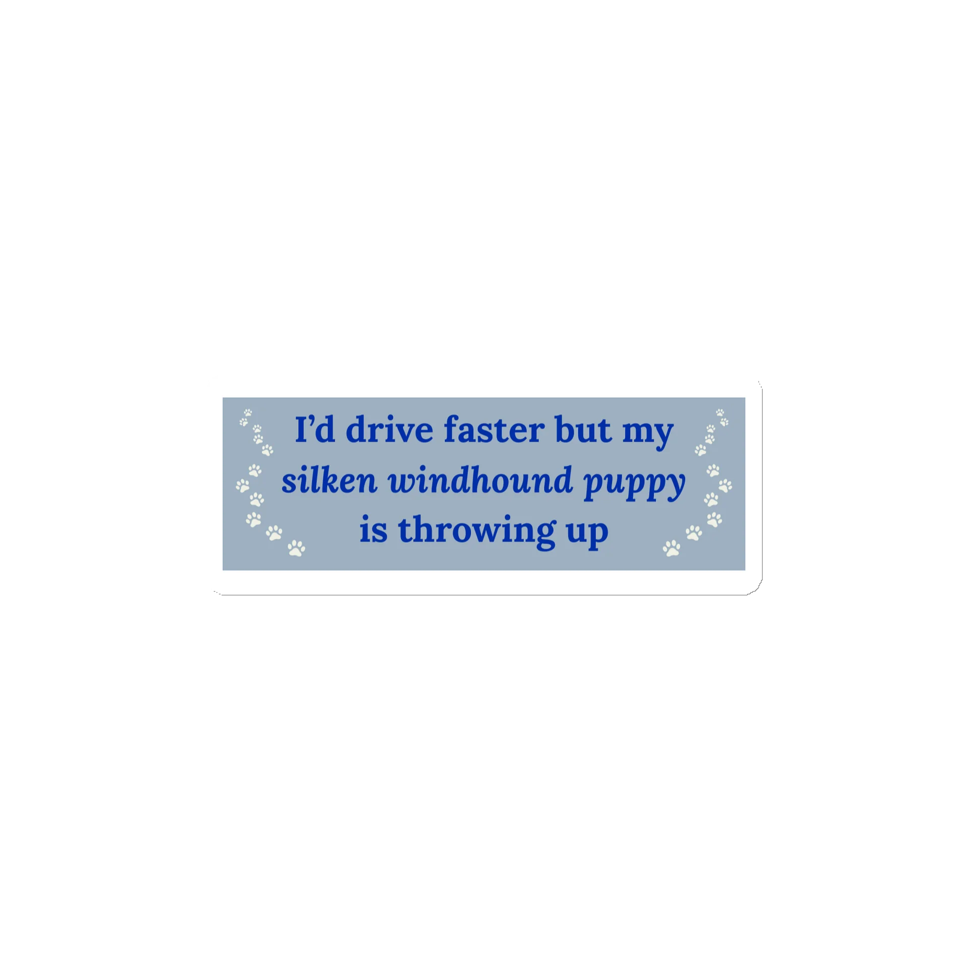 Carsick Puppy Magnet - Blue product image (1)