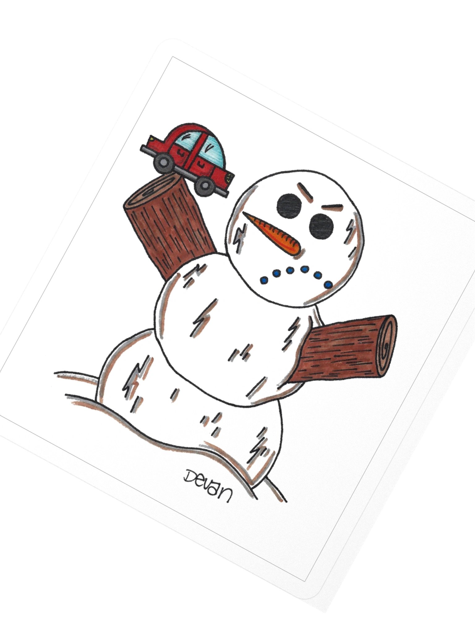 Snow Peeps: Muscles Sticker product image (2)