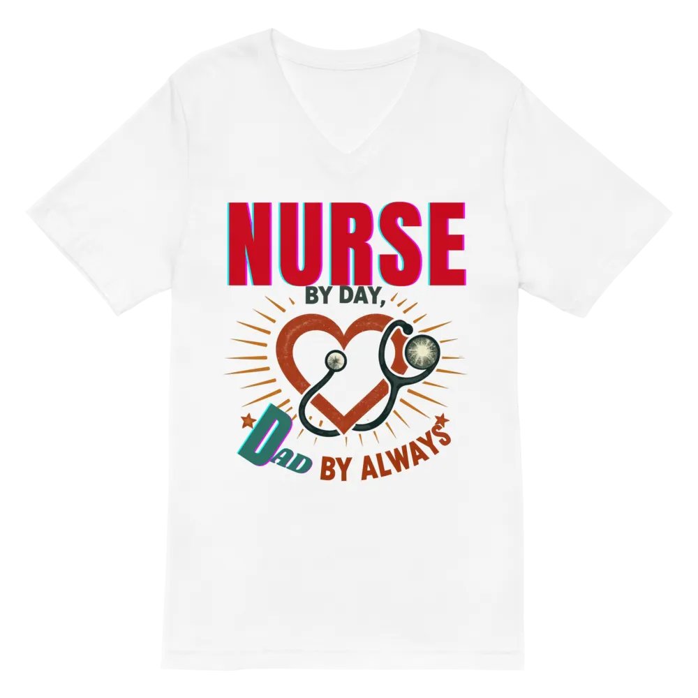 Nurse by Day, Dad by Always V-Neck Tee product image (6)