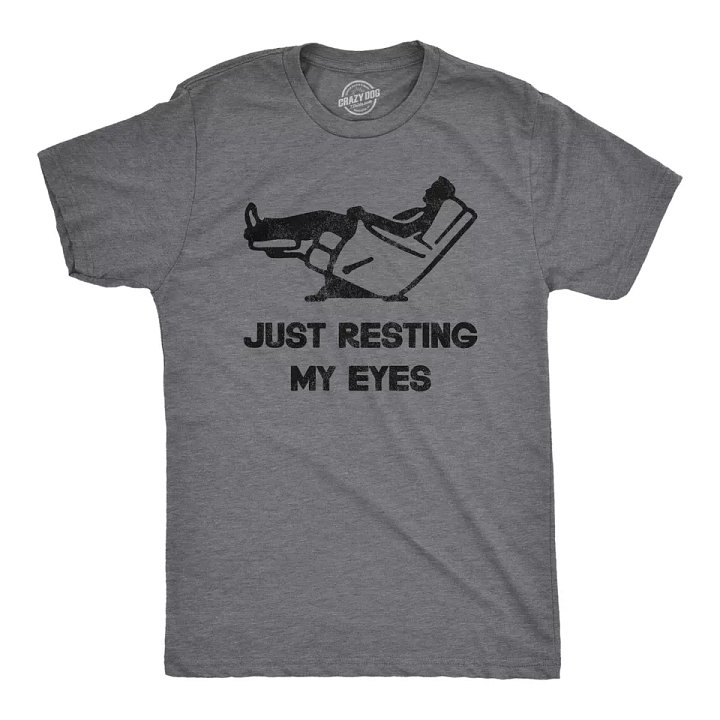 Mens Just Resting My Eyes T Shirt Funny Sarcastic Top Cool Gift for Dad Joke product image (1)