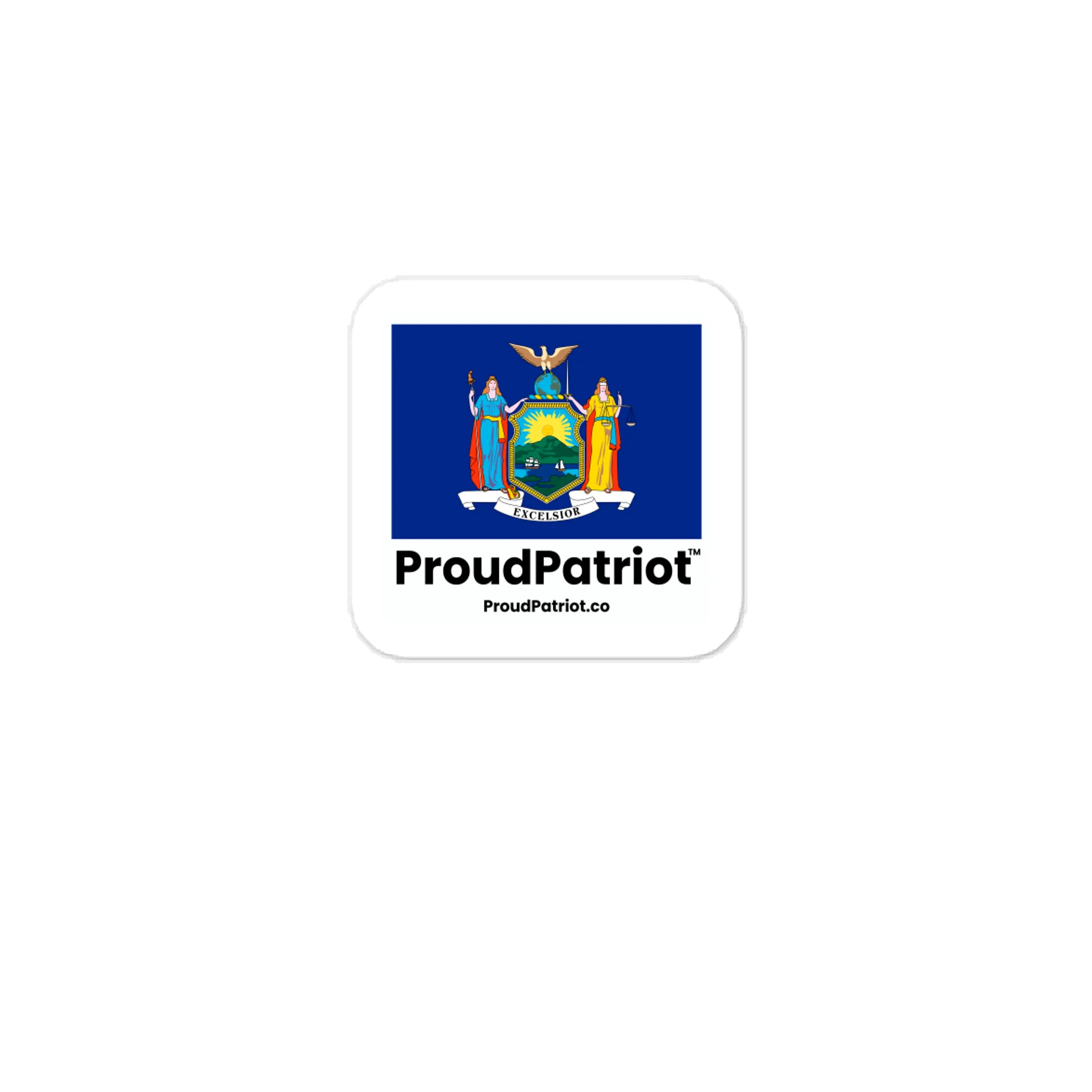 New York State Flag Vinyl Sticker product image (1)