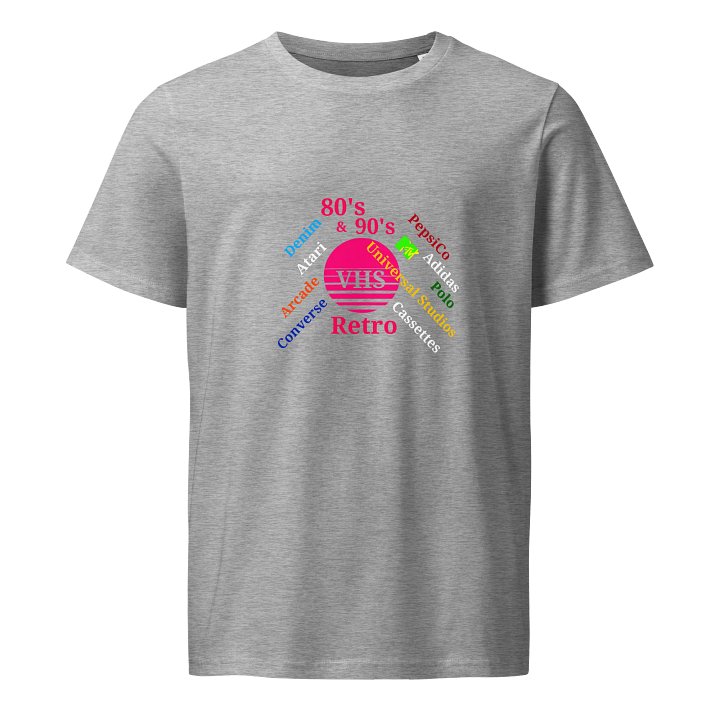 Retro VHS Circle Unisex Organic T-Shirt product image (1)