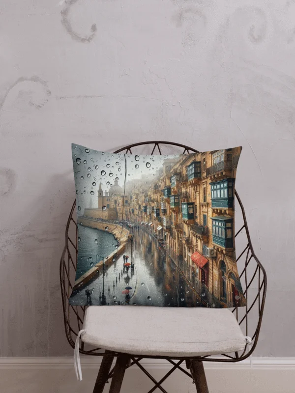 Coastal Rain All-Over Pillow | AI Design about city product image (1)