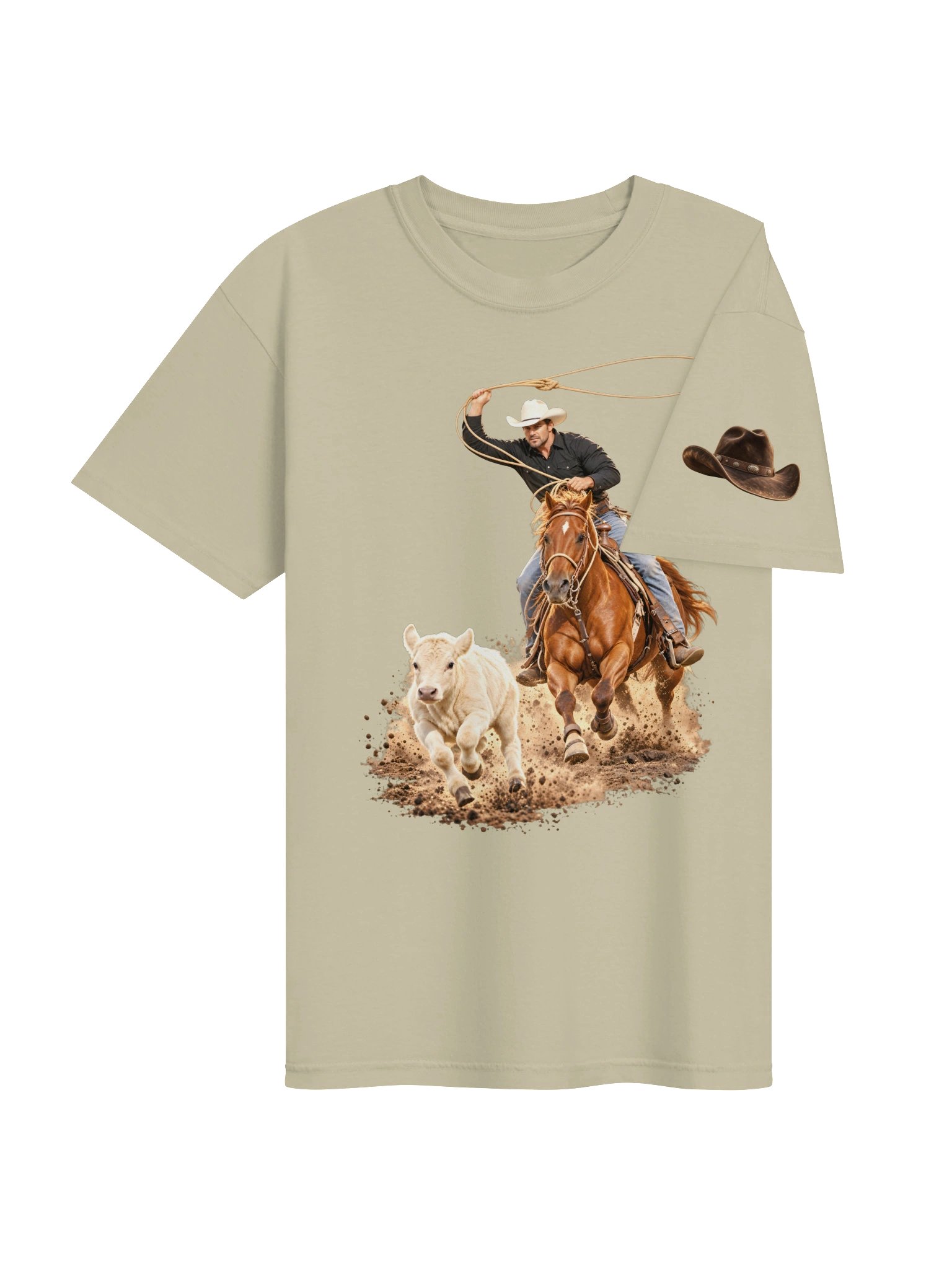 Tie-Down Roping Full Run Western T-Shirt | BROKEN RODEO™ product image (150)