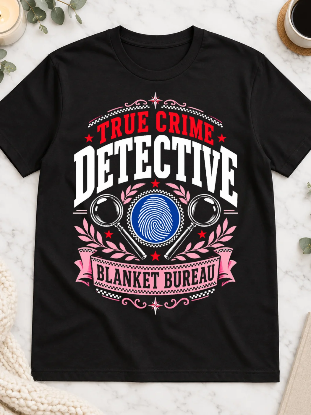 True Crime Detective Blanket Bureau T-Shirt product image (1)