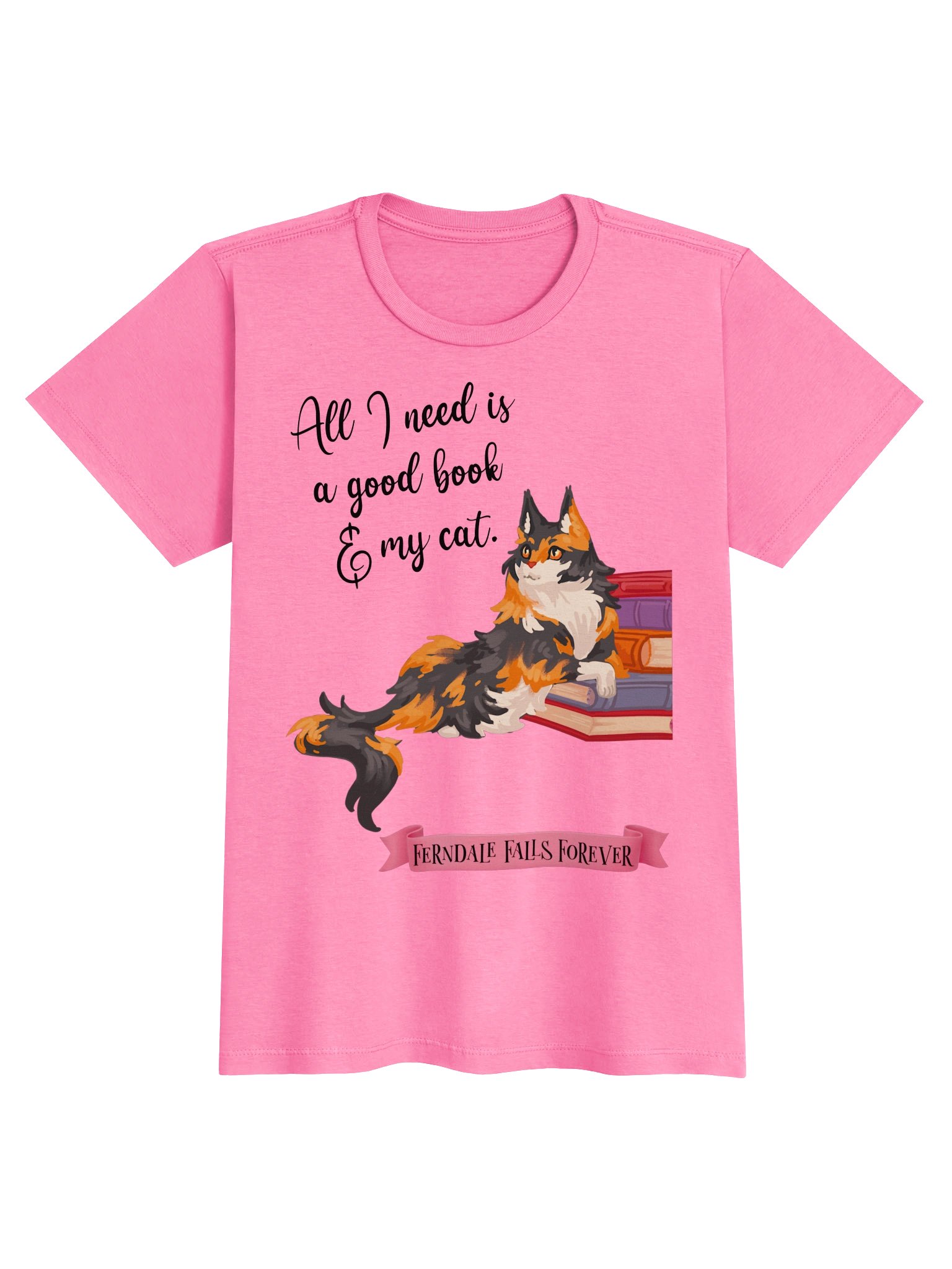 Book and Cat Women's Tee product image (1)